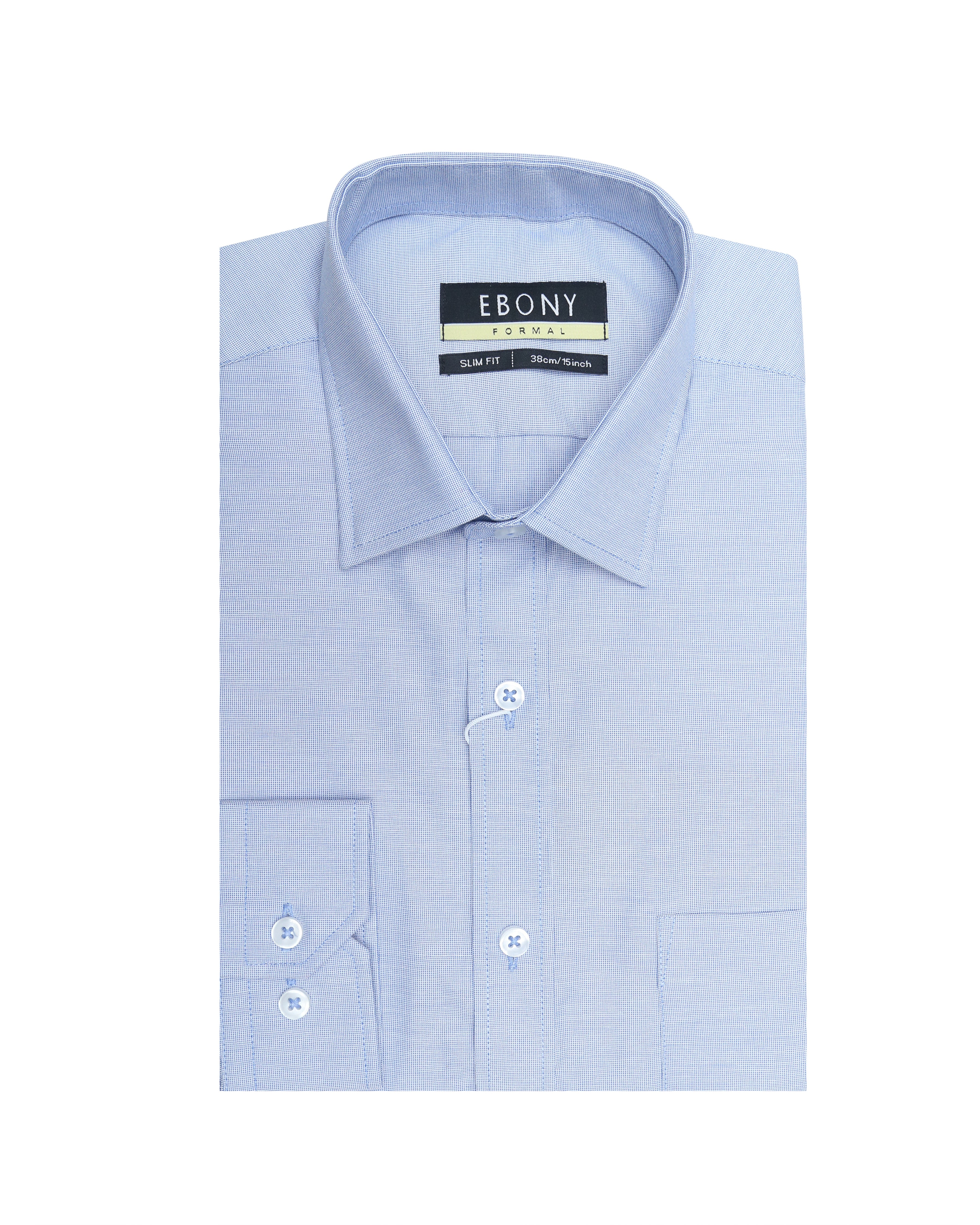 Ebony Formal Slim Fit Long Sleeve Mens Shirt