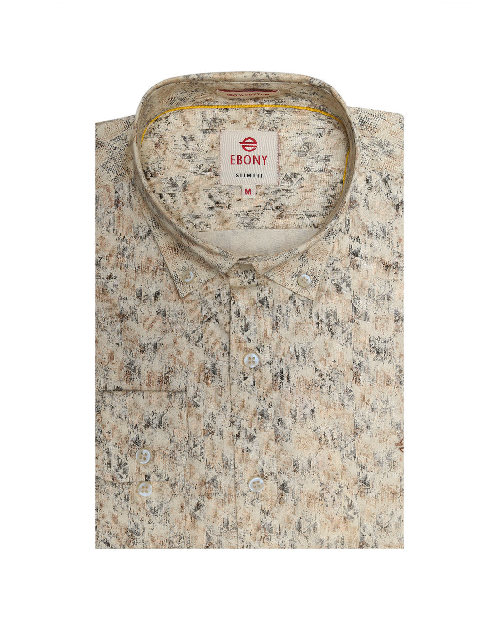 Ebony Casuals Print Slim Fit Long Sleeve Mens Shirt