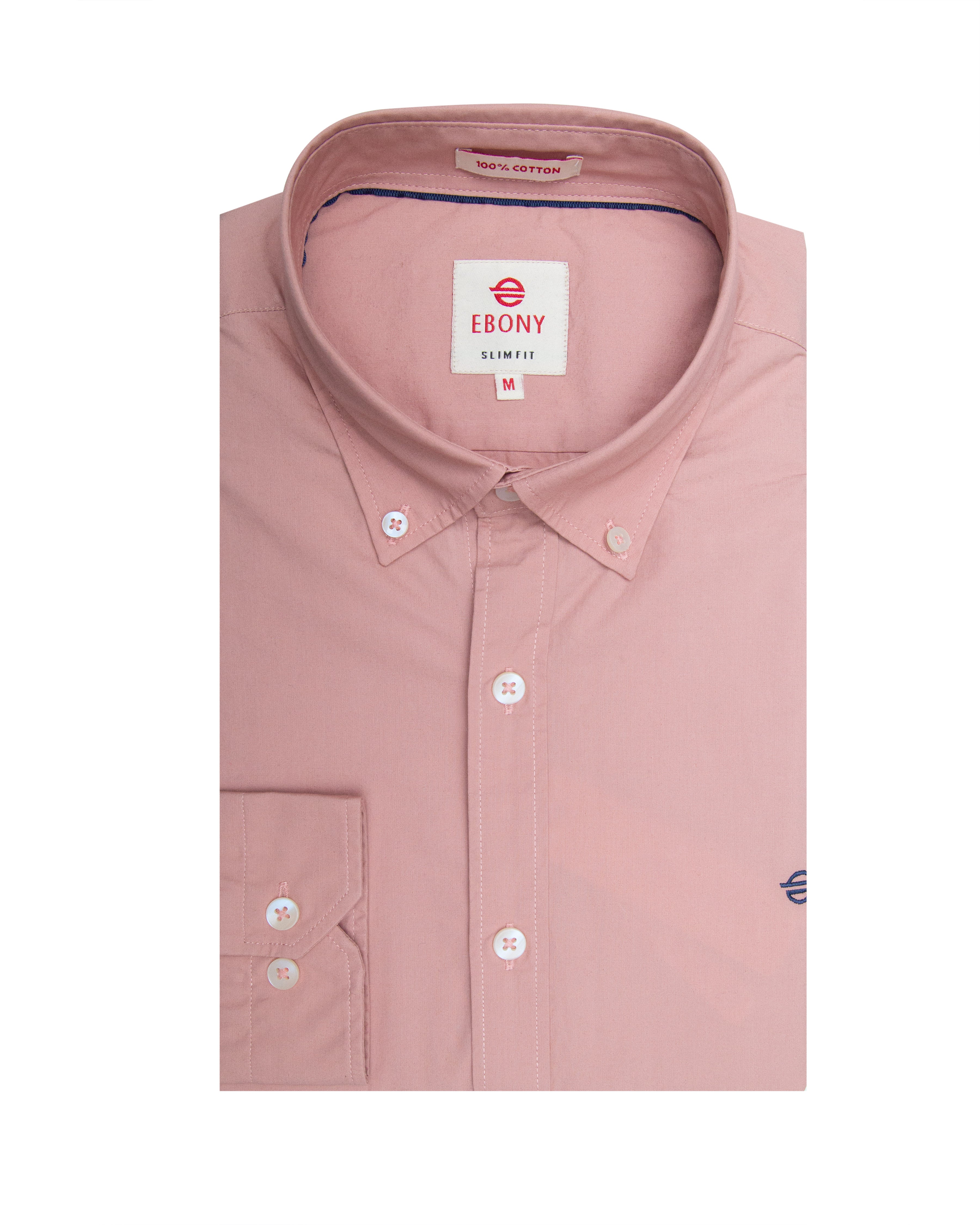 Ebony Casuals Slim Fit Long Sleeve Mens Shirt