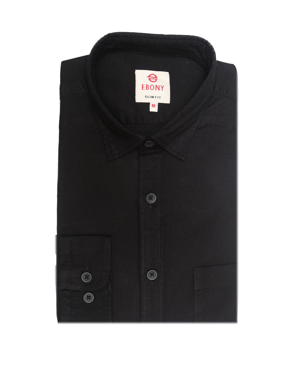 Ebony Casuals Slim Fit Long Sleeve Mens Shirt