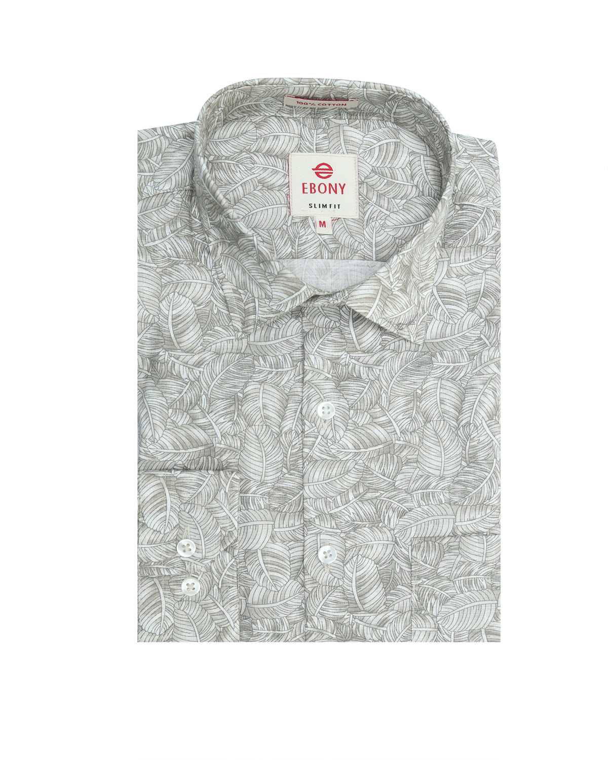 Ebony Casual Long Sleeve Slim Fit Mens Shirt