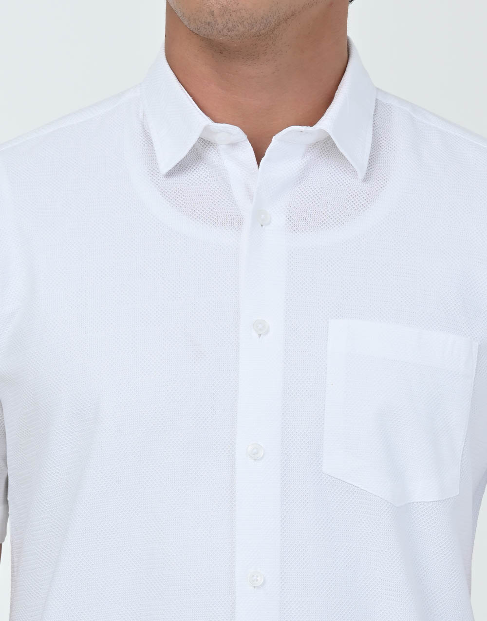 Vantage Sports SlimFit Short Sleeve 100% Cotton Dobby Mens Shirt