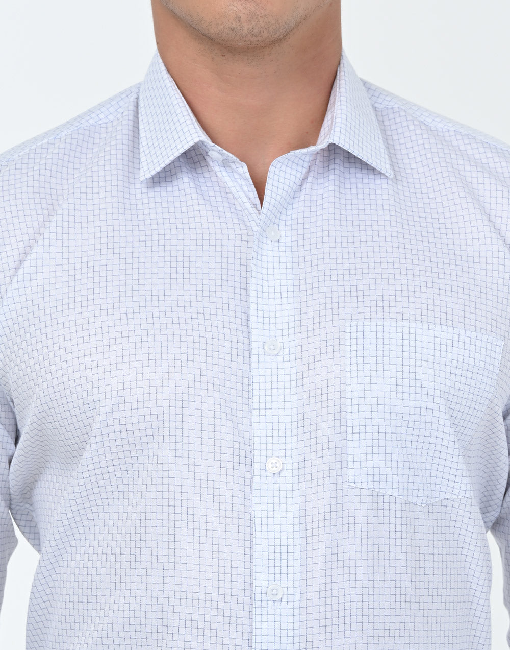 Vantage Business Slim Fit Long Sleeve  check Dobby Mens Shirt