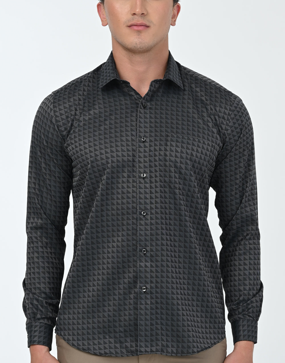 Vantage Ceremony SlimFit Long Sleeve Poly/Cotton Dobby Mens Shirt