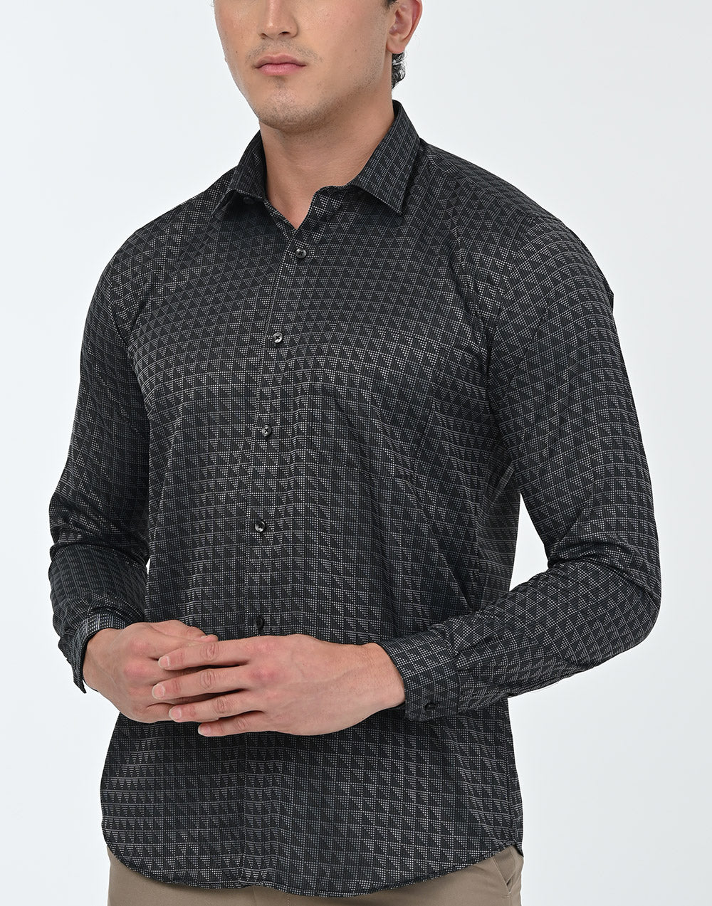 Vantage Ceremony SlimFit Long Sleeve Poly/Cotton Dobby Mens Shirt
