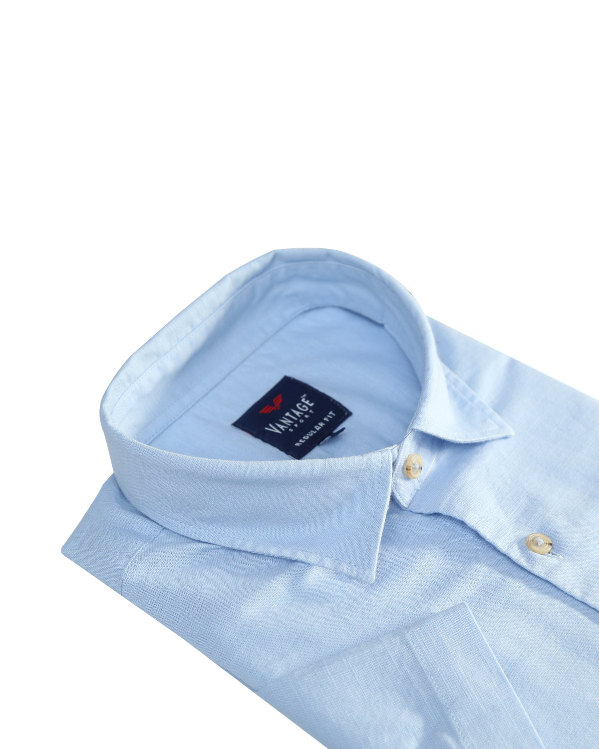 Vantage Sport Blended Linen Regular Fit Short Sleeve Men's Shirt