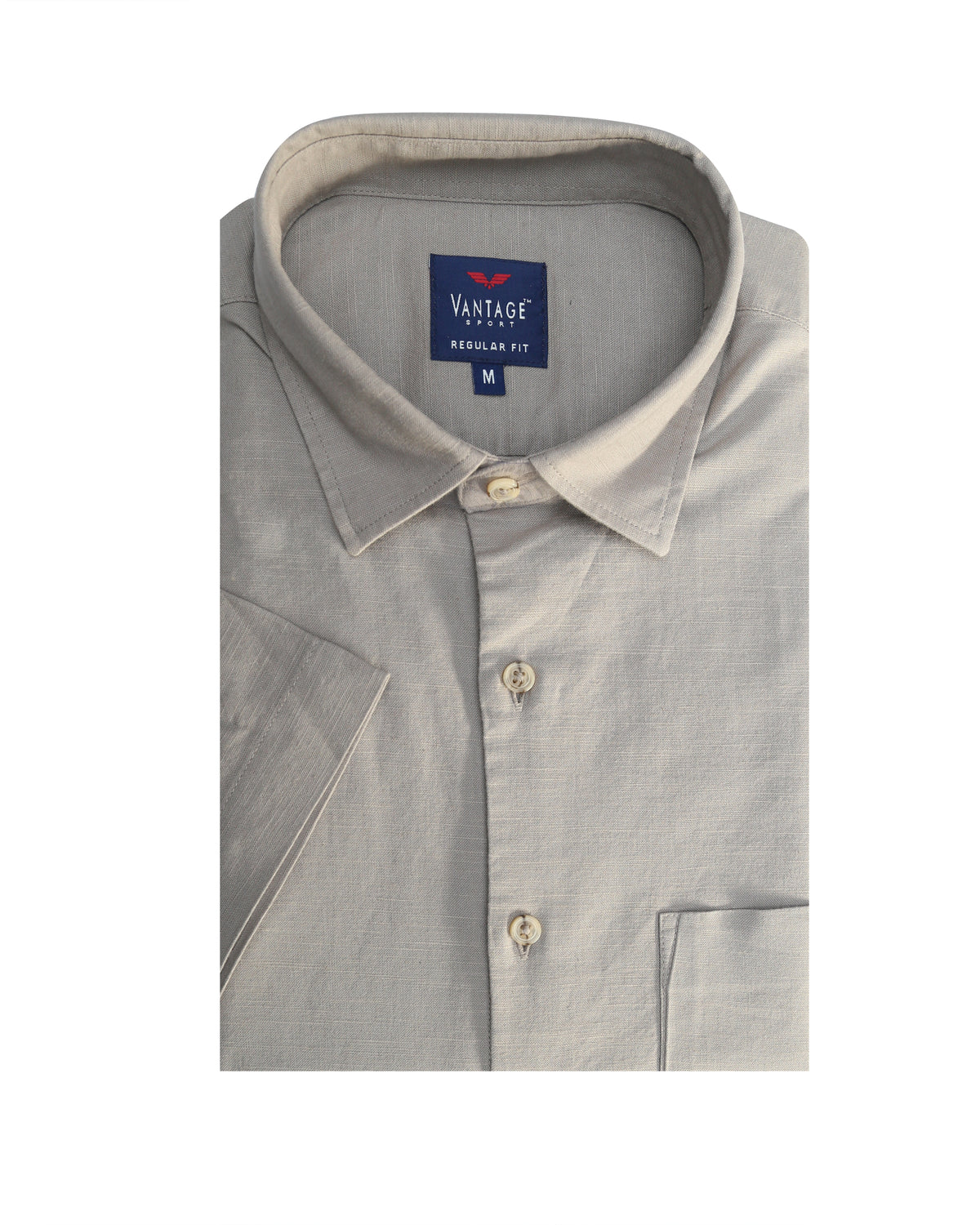 Vantage Sport Blended Linen Regular Fit Long Sleeve Men's Shirt