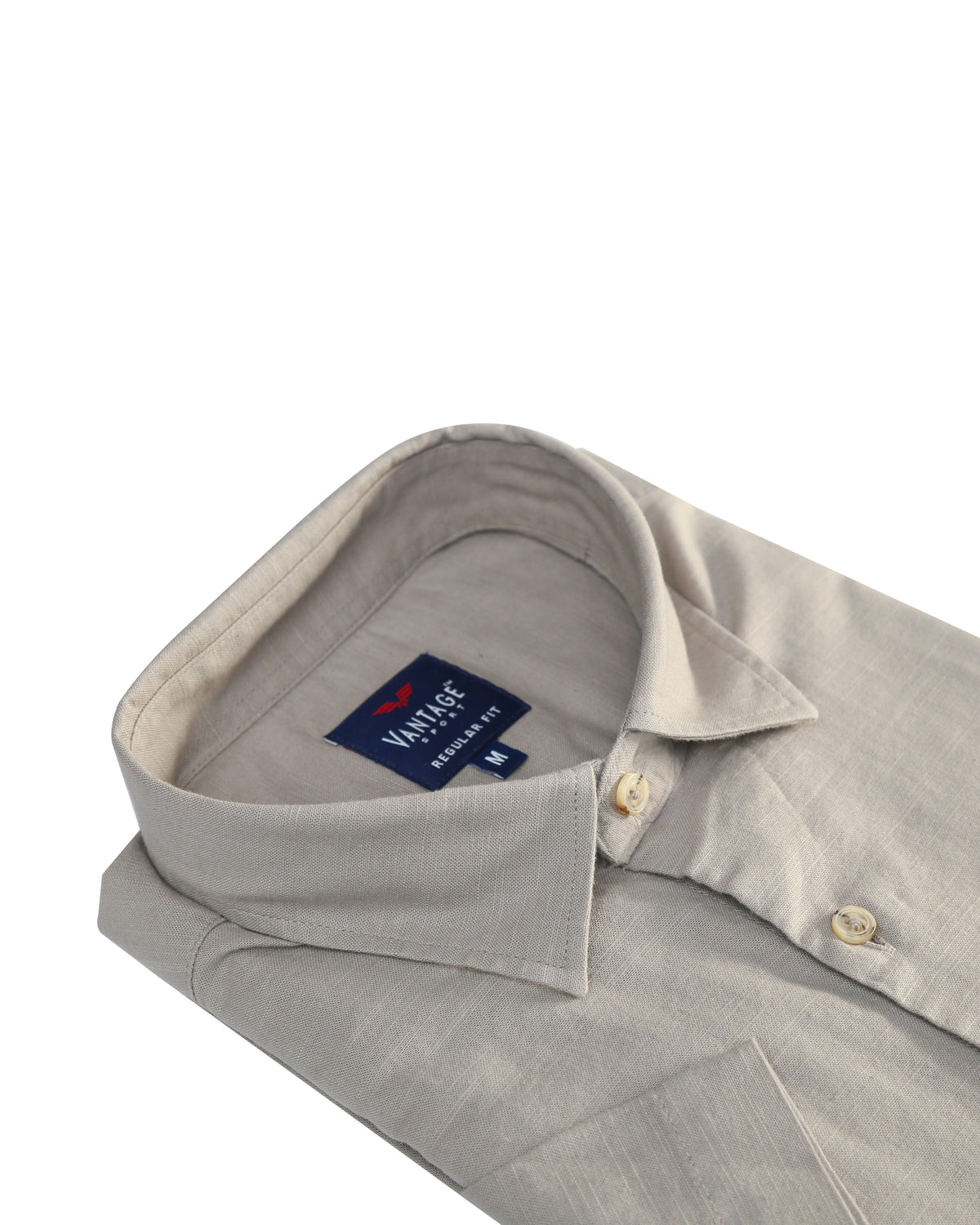 Vantage Sport Blended Linen Regular Fit Long Sleeve Men's Shirt