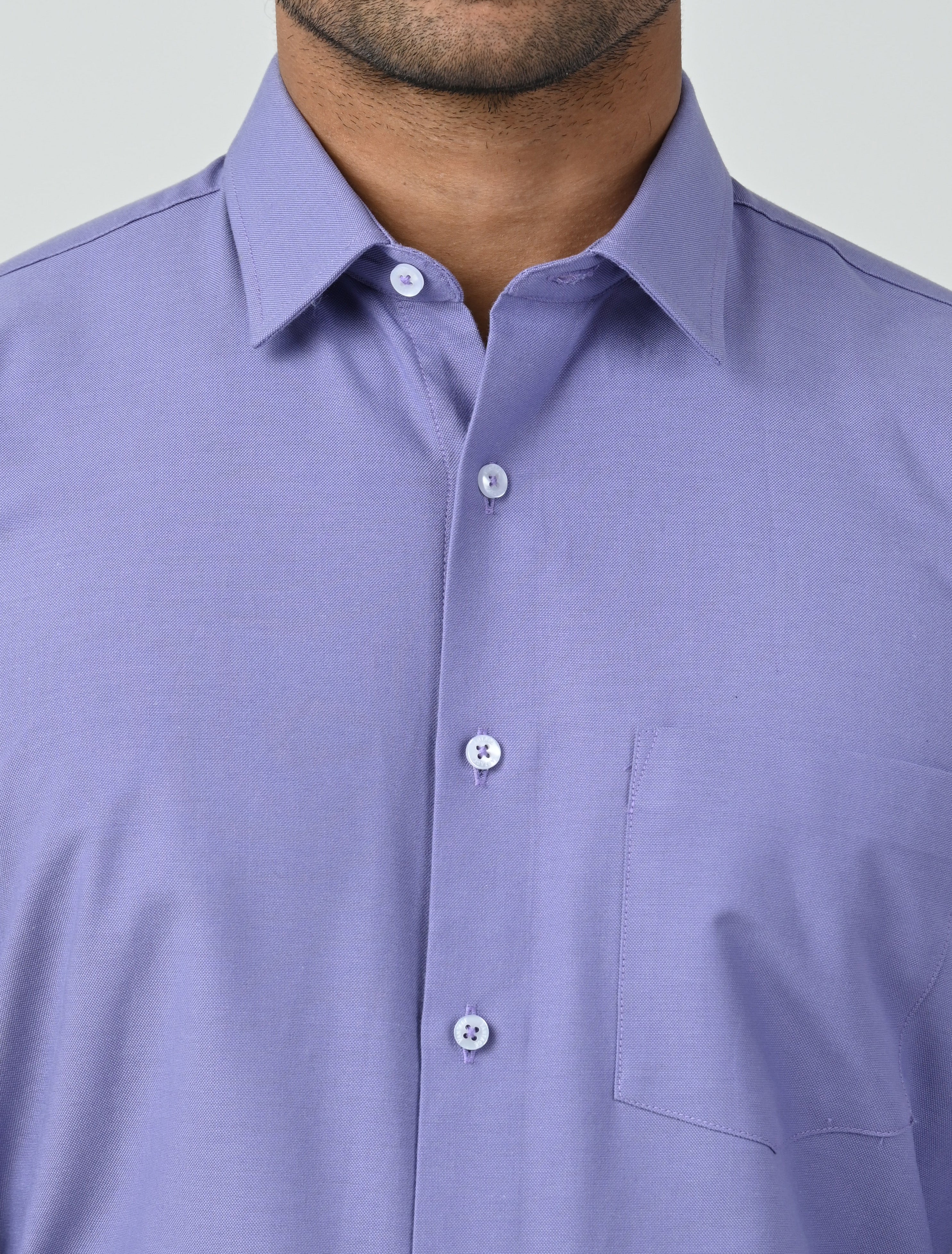 Vantage Blue Slim Fit Long Sleeve Oxford Men's Fashion Shirt