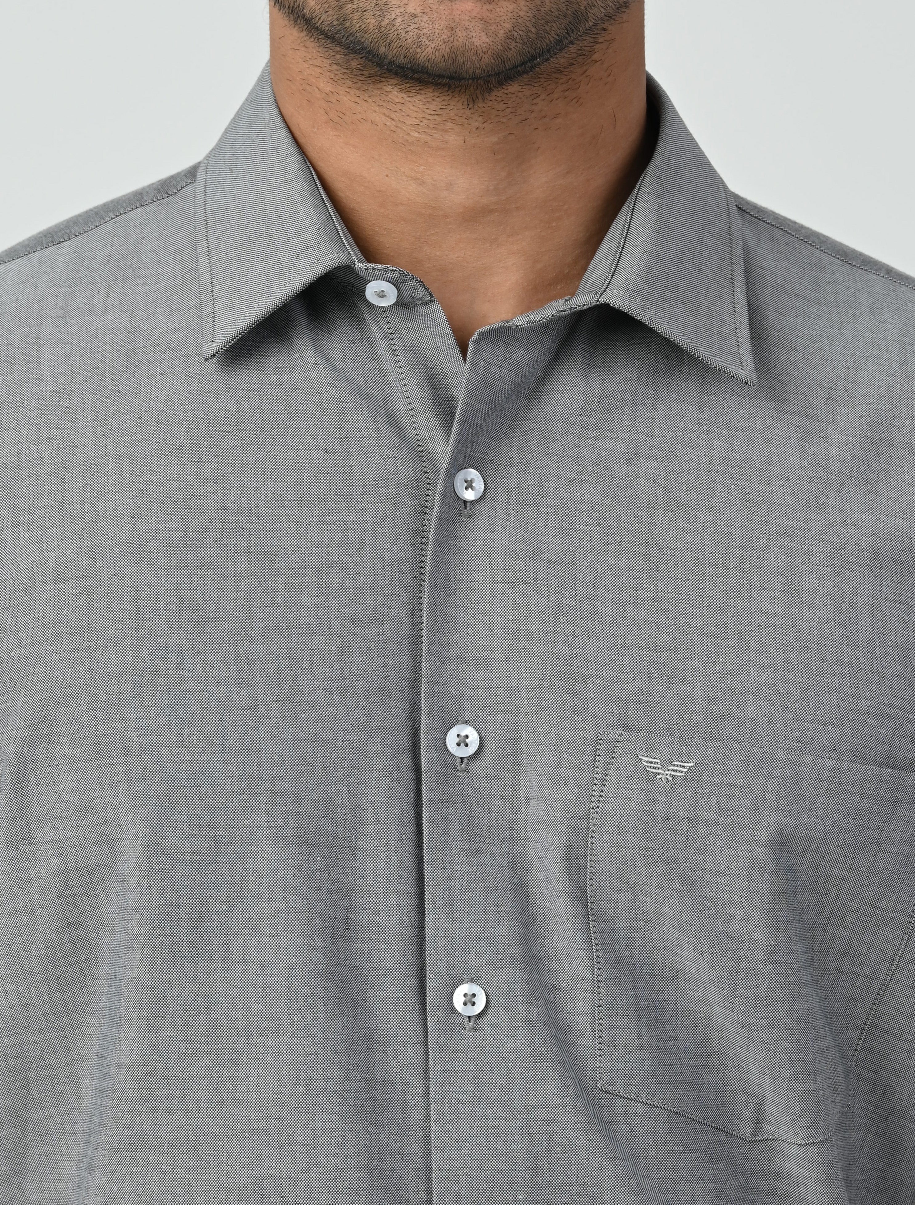 Vantage Blue Regular Fit Short Sleeve Oxford Men's Fashion Shirt