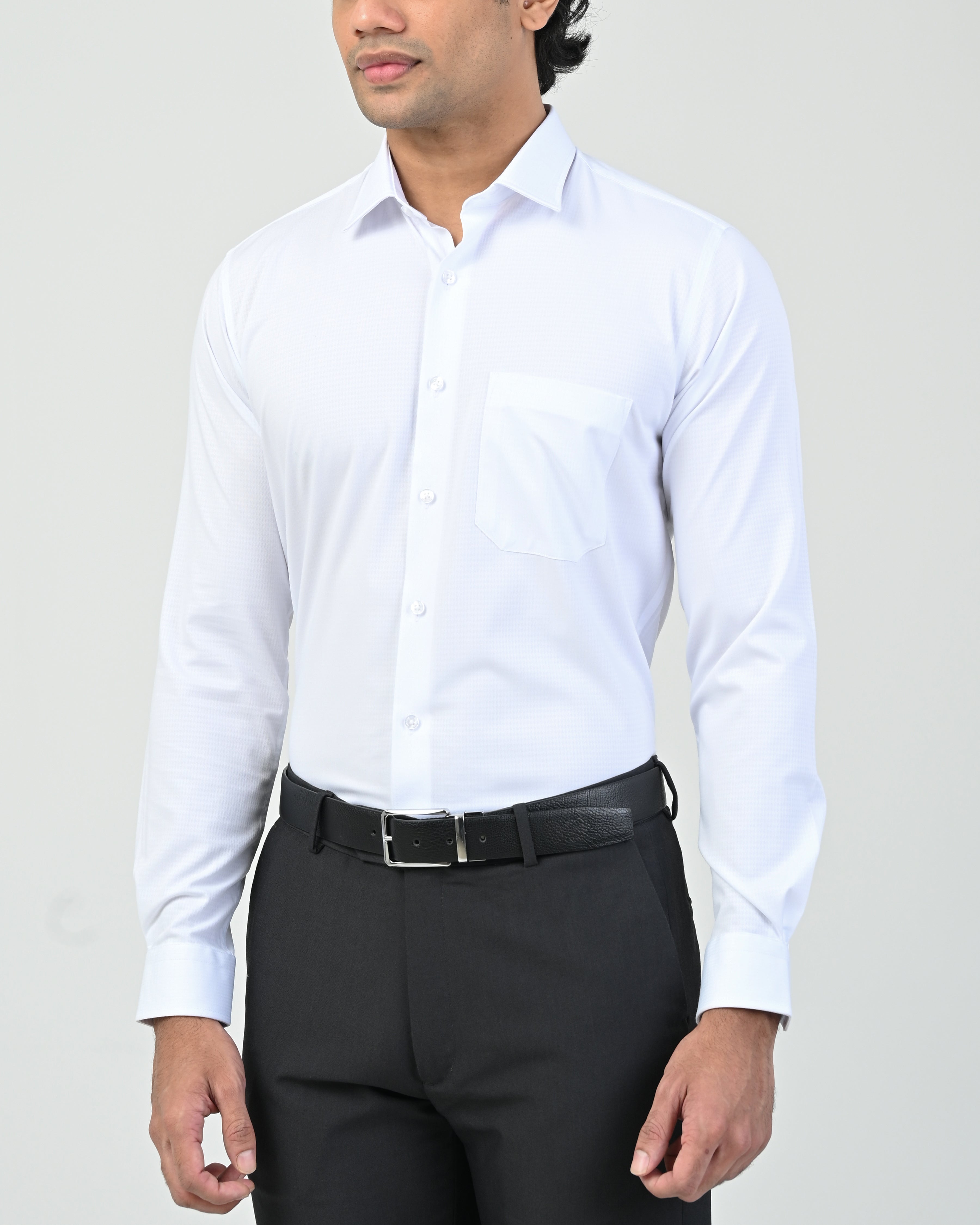 Vantage Uber Bamboo Stretch Dobby Slim Fit Long Sleeve Men’s Shirt