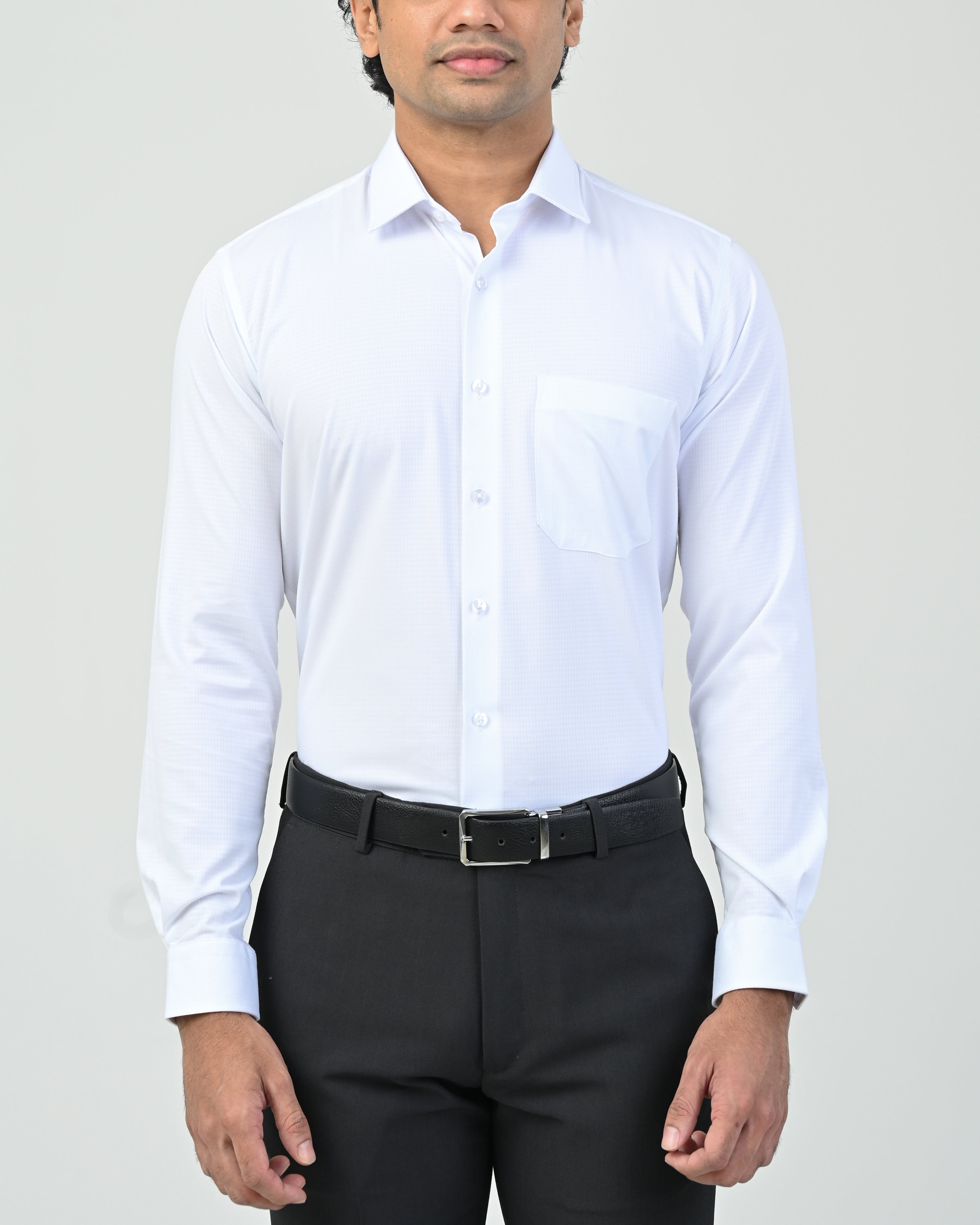 Vantage Uber Bamboo Stretch Dobby Slim Fit Long Sleeve Men’s Shirt