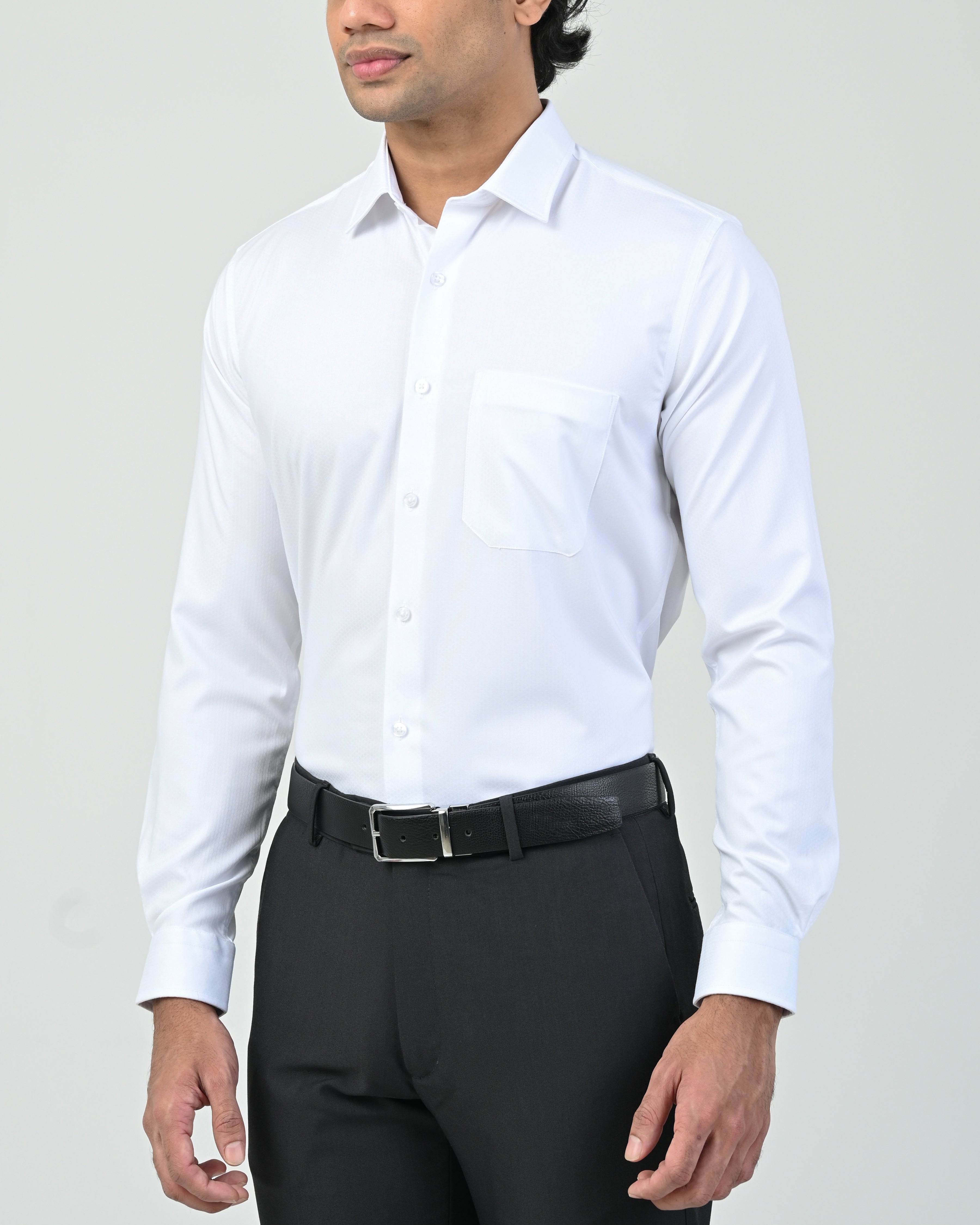 Vantage Uber Bamboo Stretch Dobby Slim Fit Long Sleeve Men’s Shirt