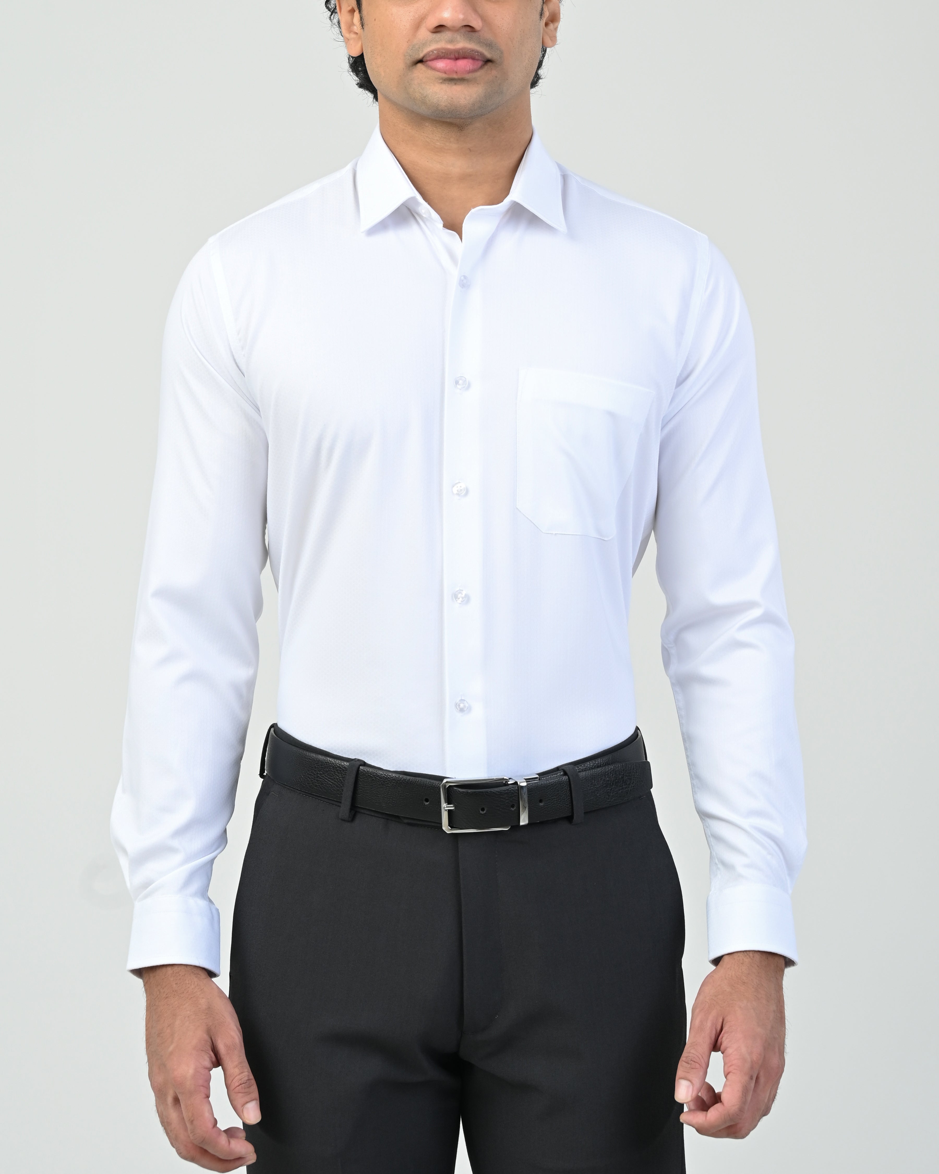 Vantage Uber Bamboo Stretch Dobby Slim Fit Long Sleeve Men’s Shirt