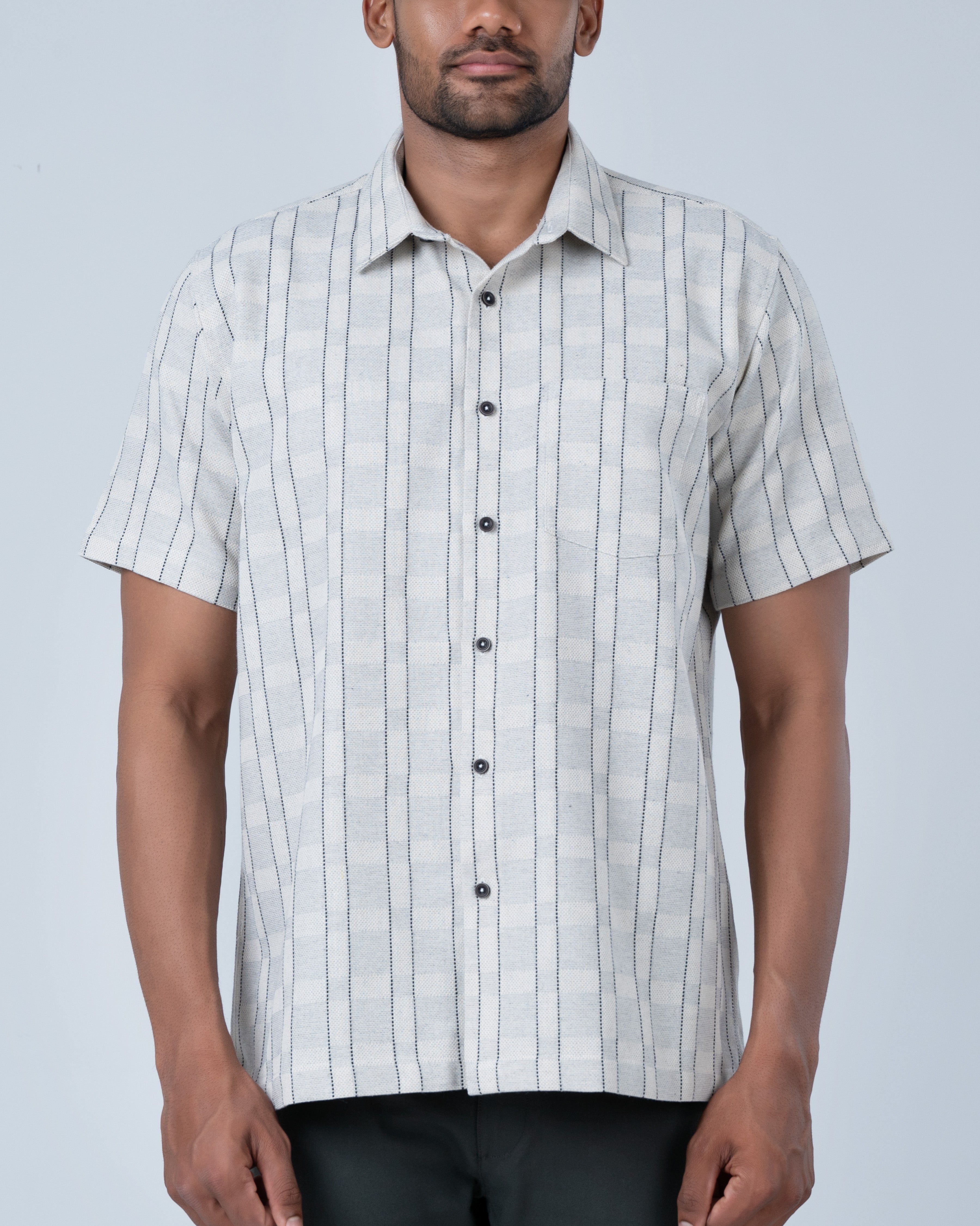 Vantage Casual Regular Fit Short Sleeve Cotton Men’s Shirt