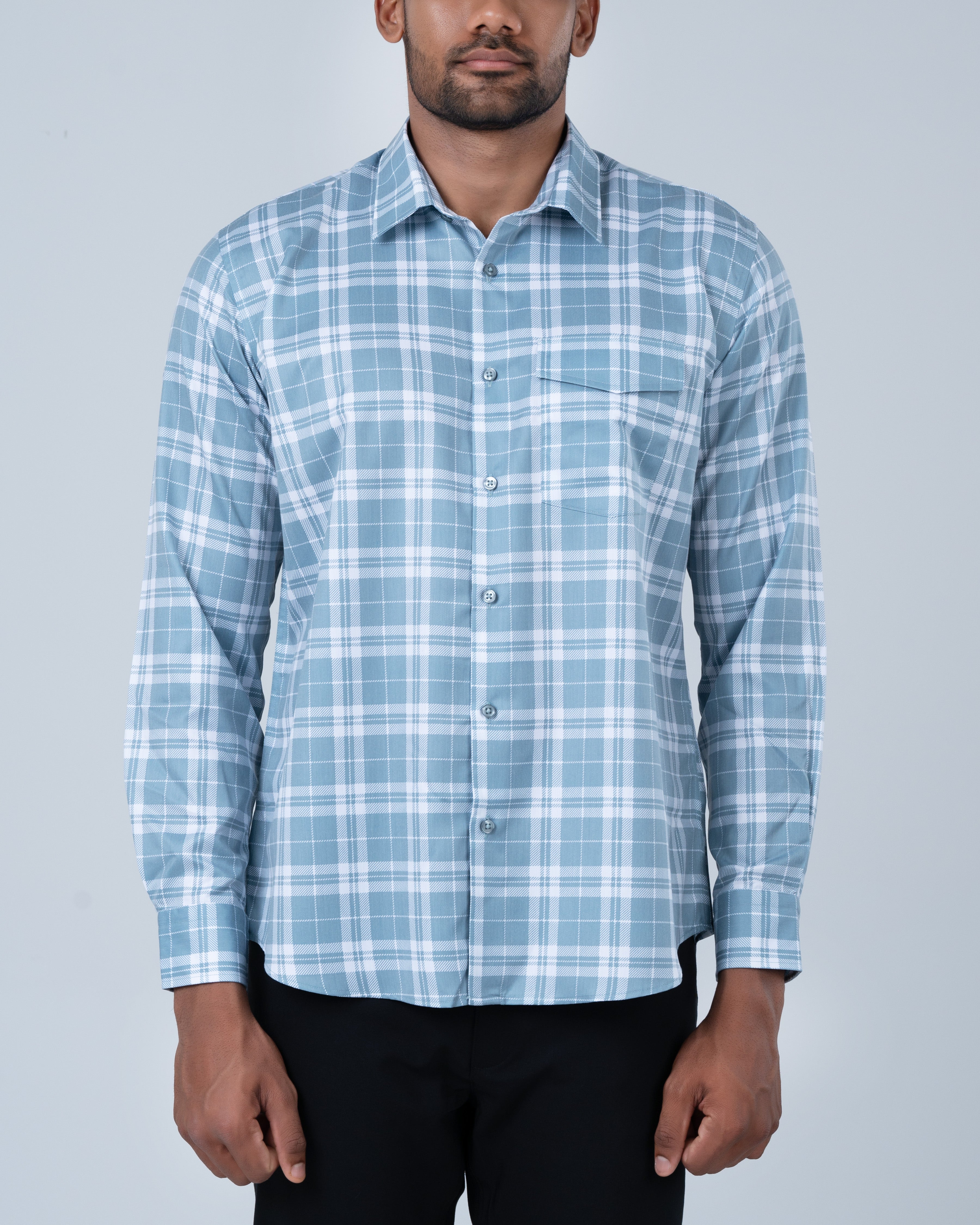 Vantage Casual Cotton Regular Fit Long Sleeve Men's Shirt