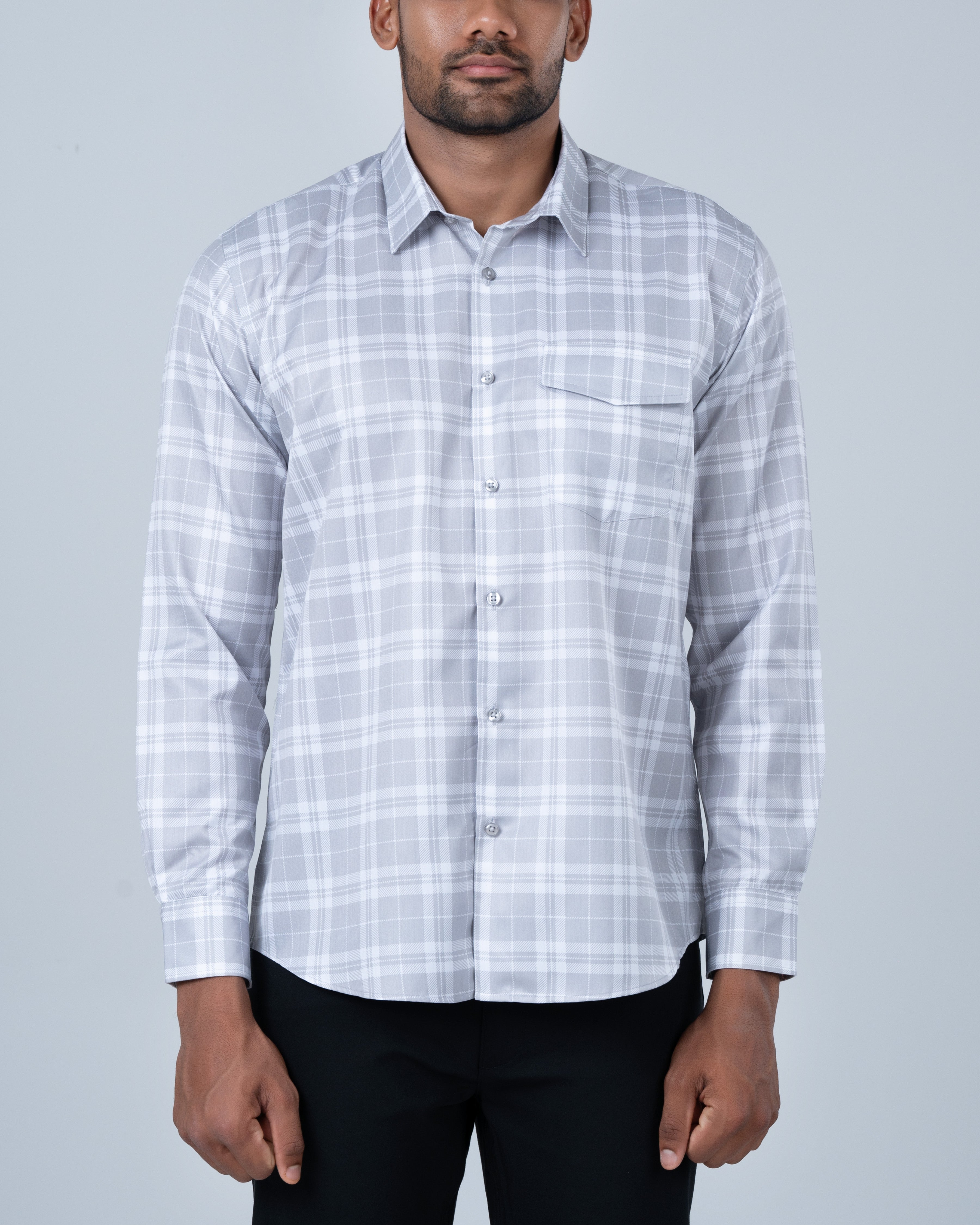 Vantage Casual Cotton Regular Fit Long Sleeve Men's Shirt