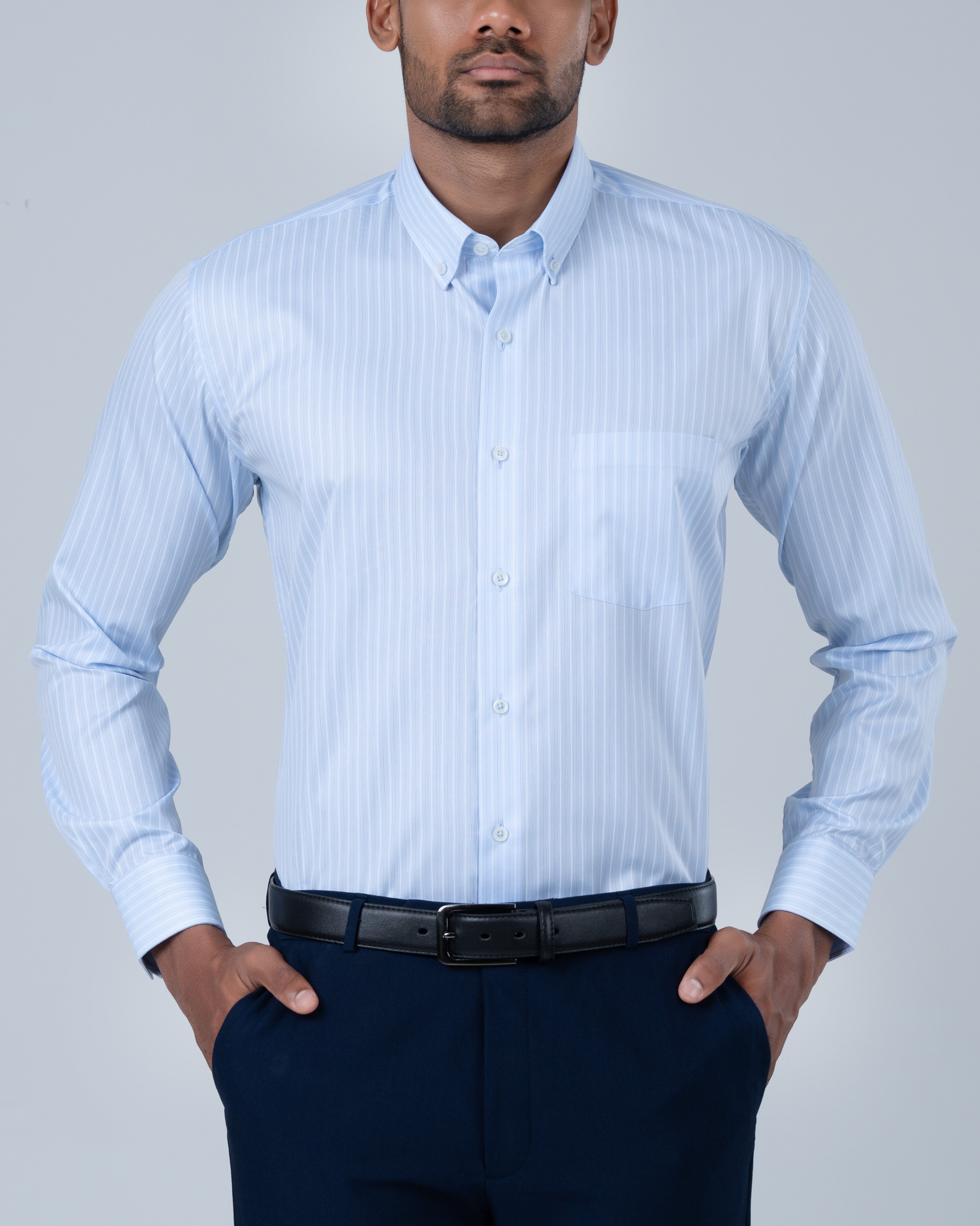 Vantage Uber Stripe Regular Fit Long Sleeve Men’s Shirt