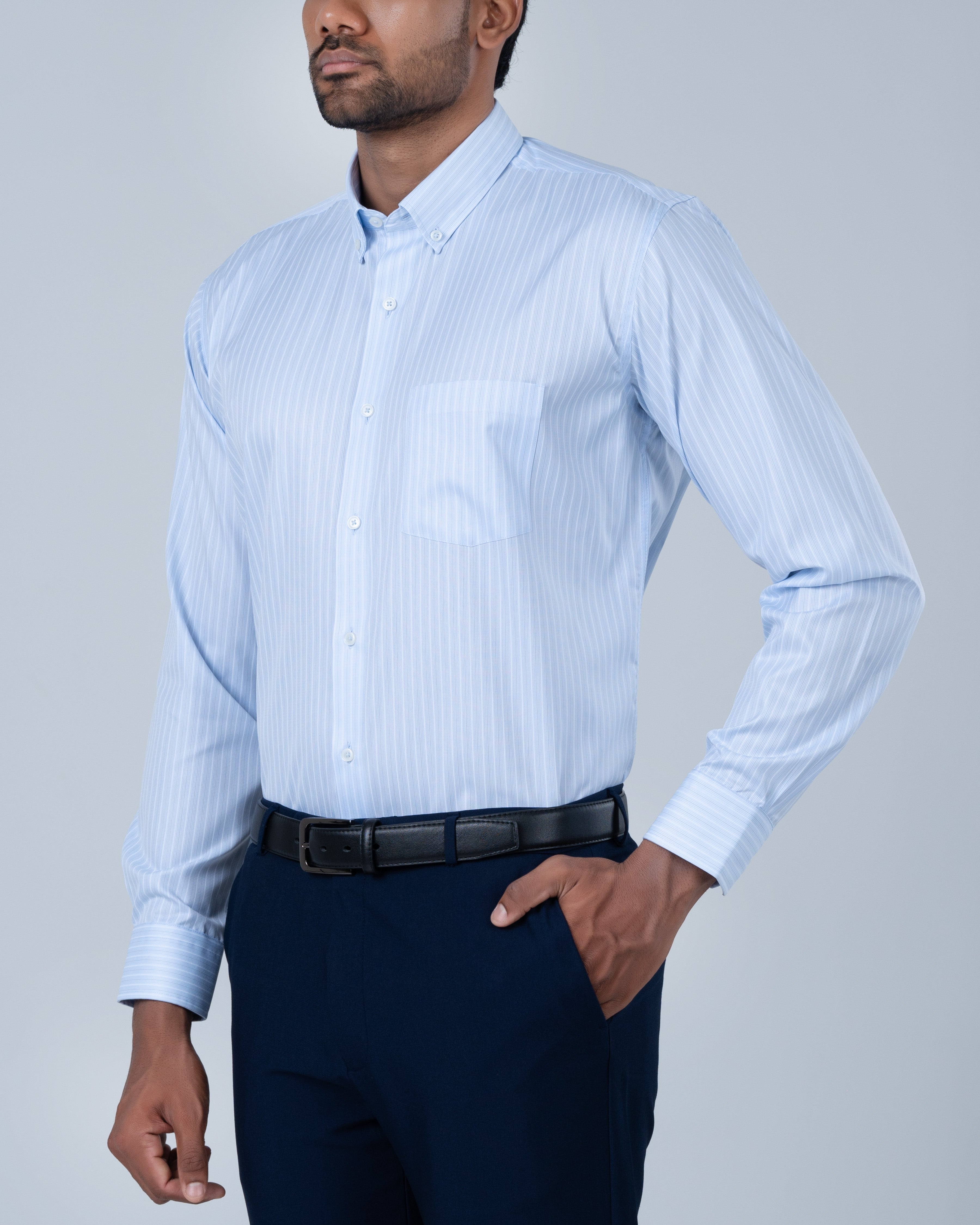 Vantage Uber Stripe Regular Fit Long Sleeve Men’s Shirt