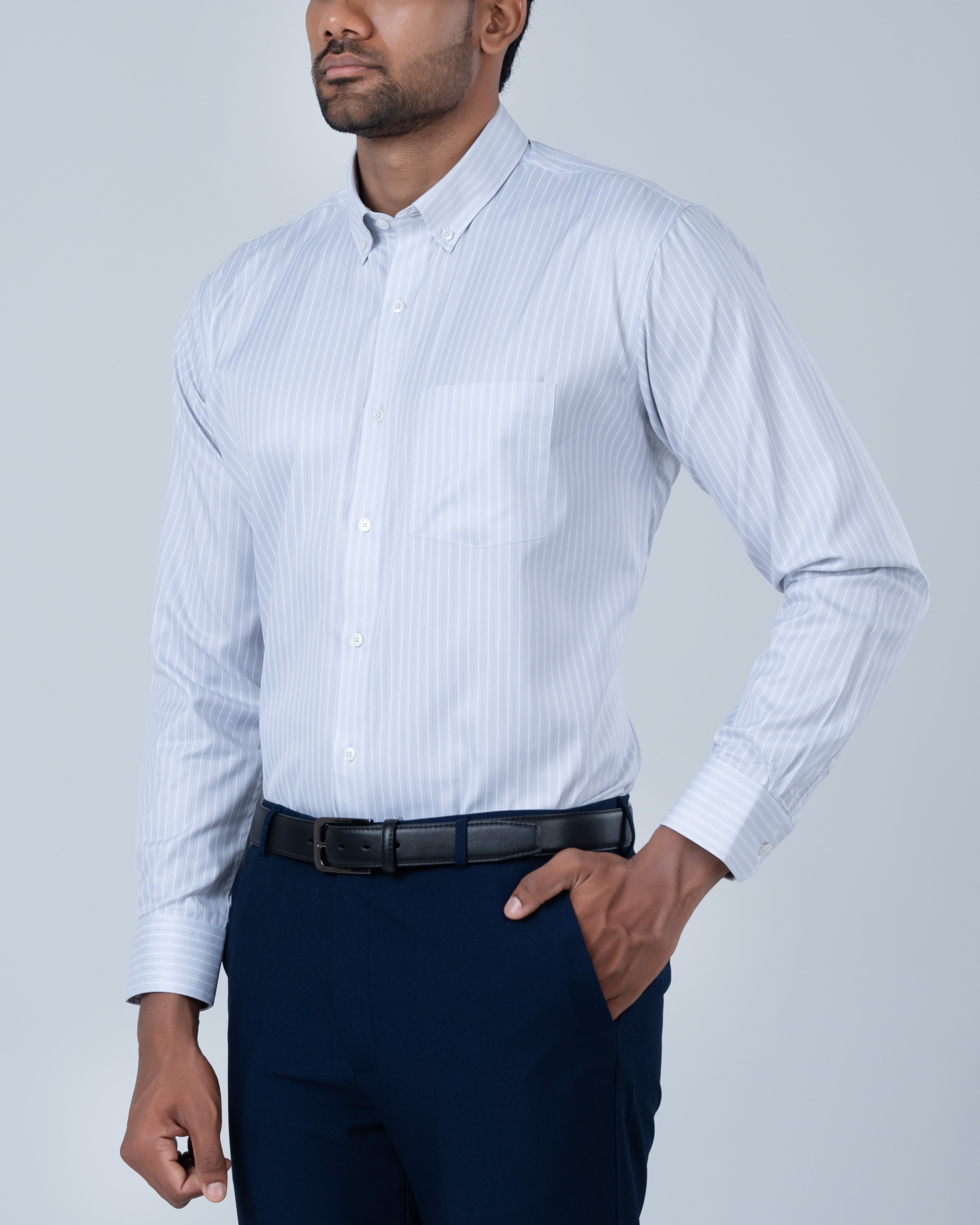 Vantage Uber Stripe Regular Fit Long Sleeve Men’s Shirt