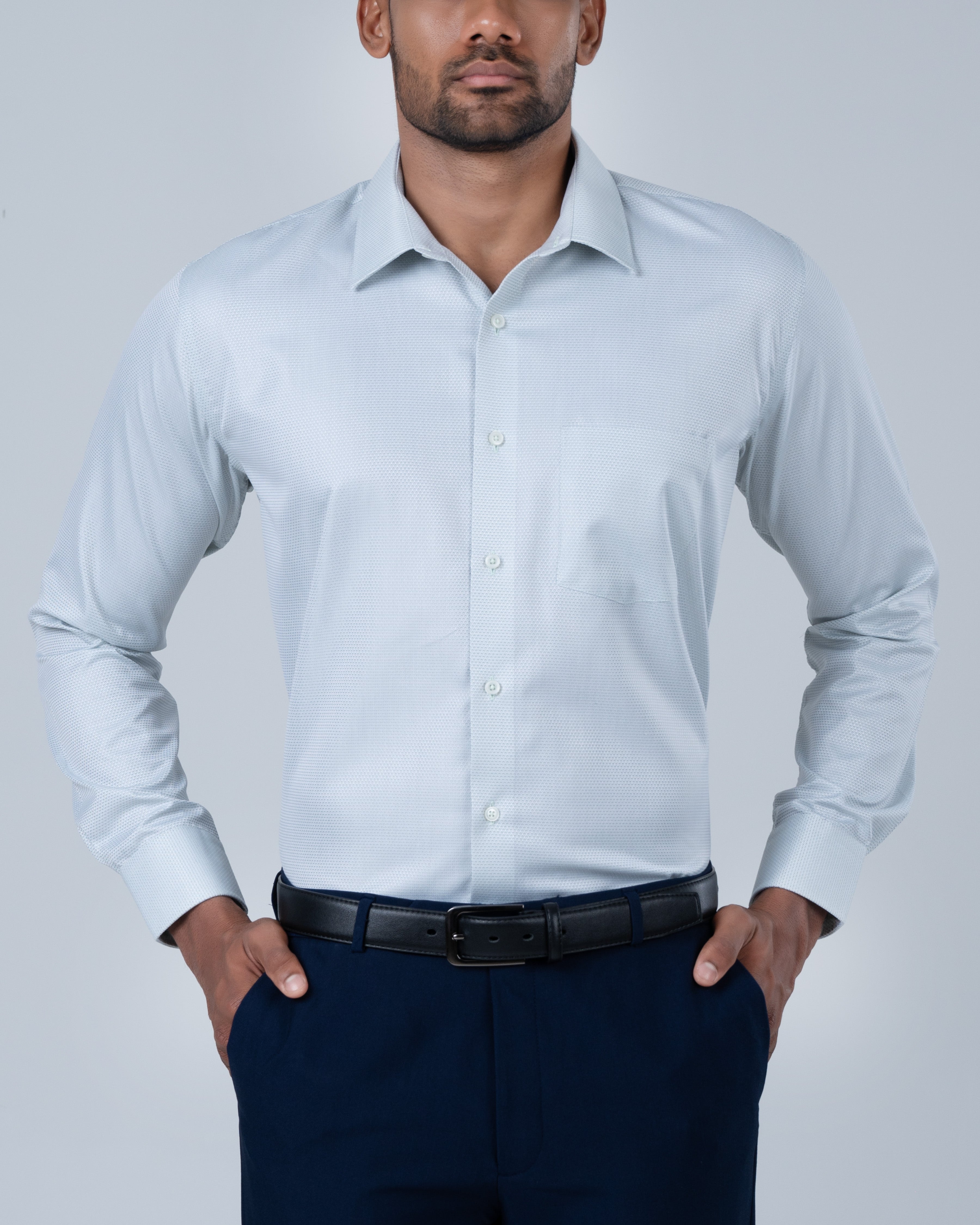 Vantage Uber Dobby Regular Fit Long Sleeve Men’s Shirt