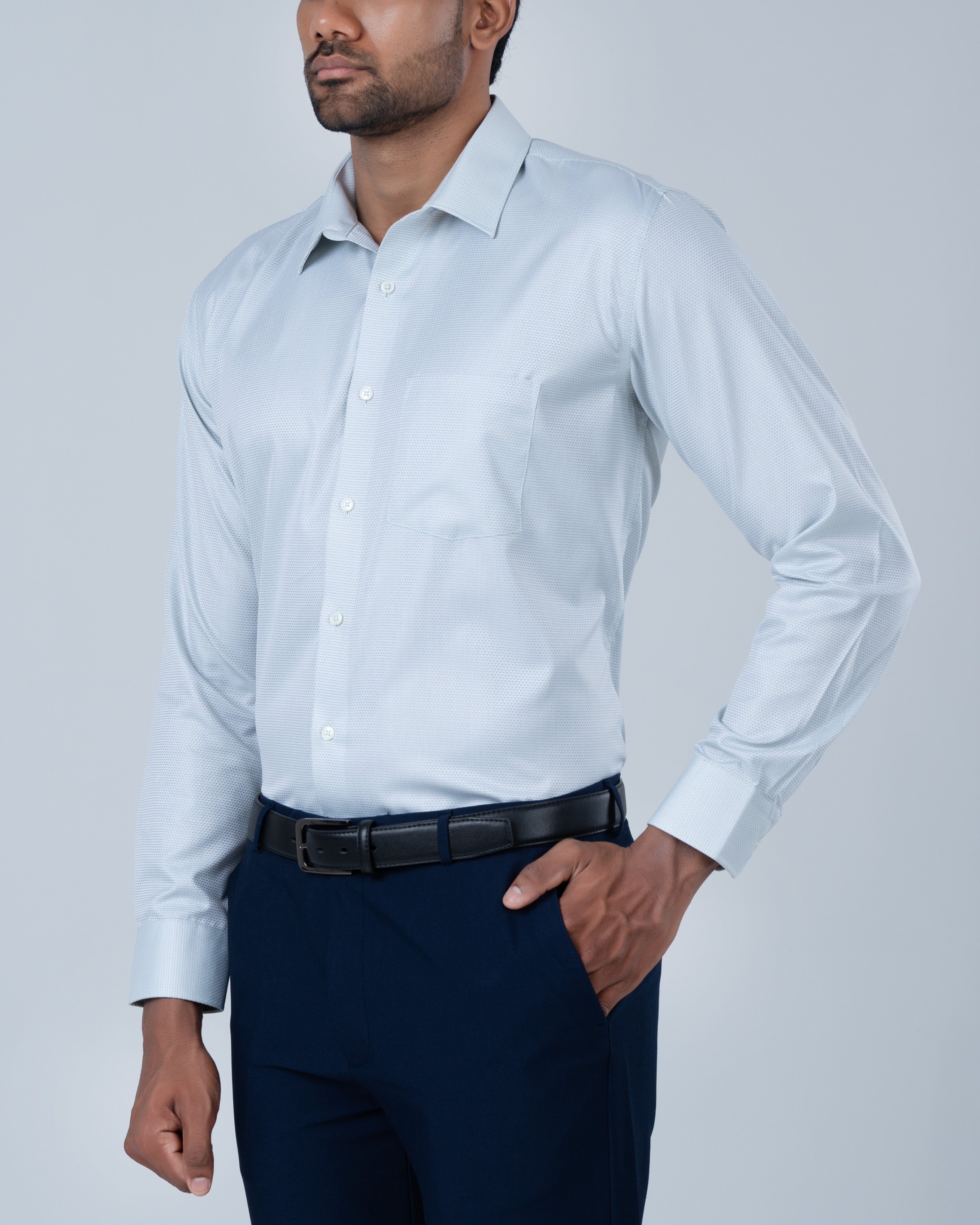 Vantage Uber Dobby Regular Fit Long Sleeve Men’s Shirt