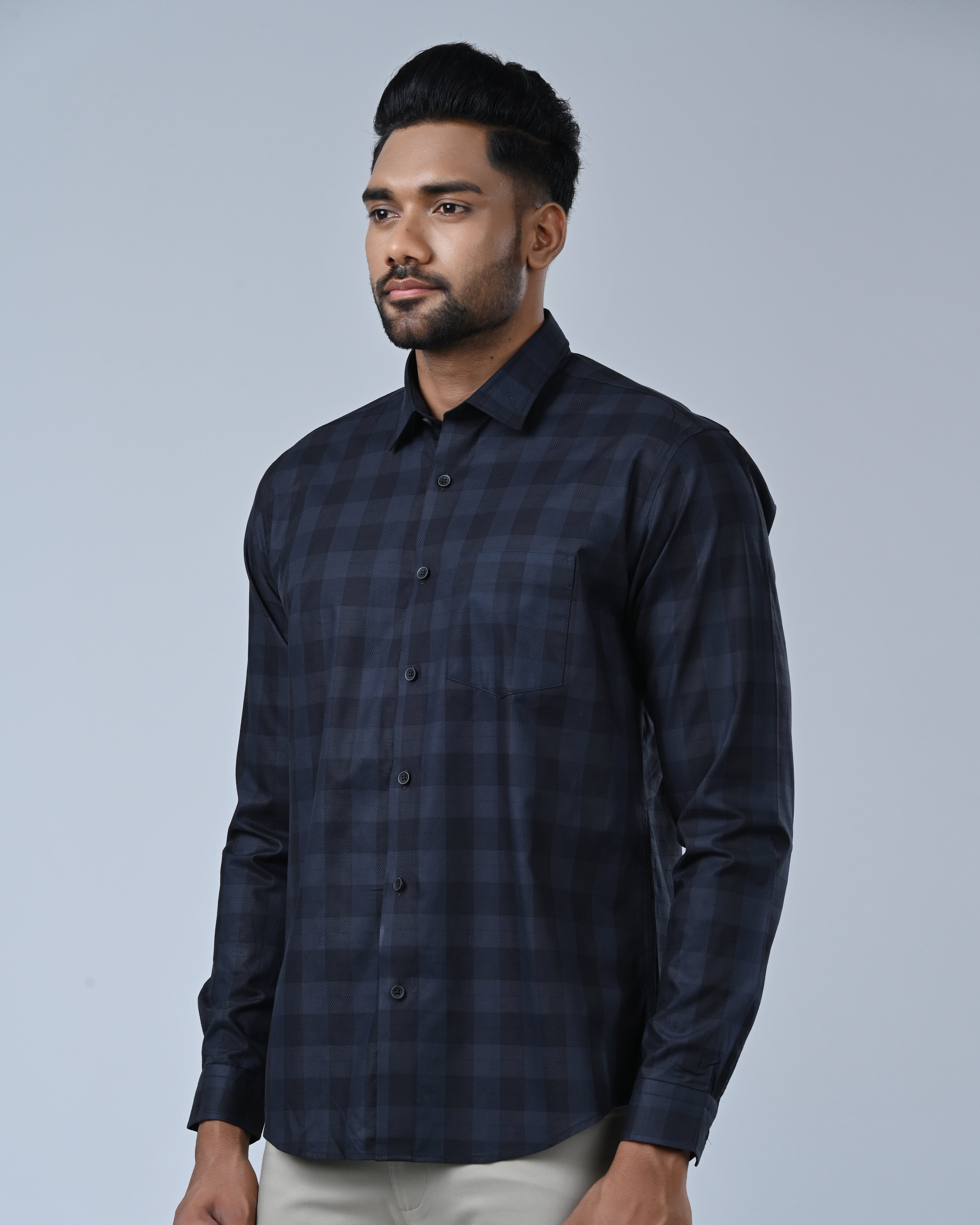Vantage Men’s Corduroy Casual Shirt – 100% Cotton Slim Fit Long Sleeve