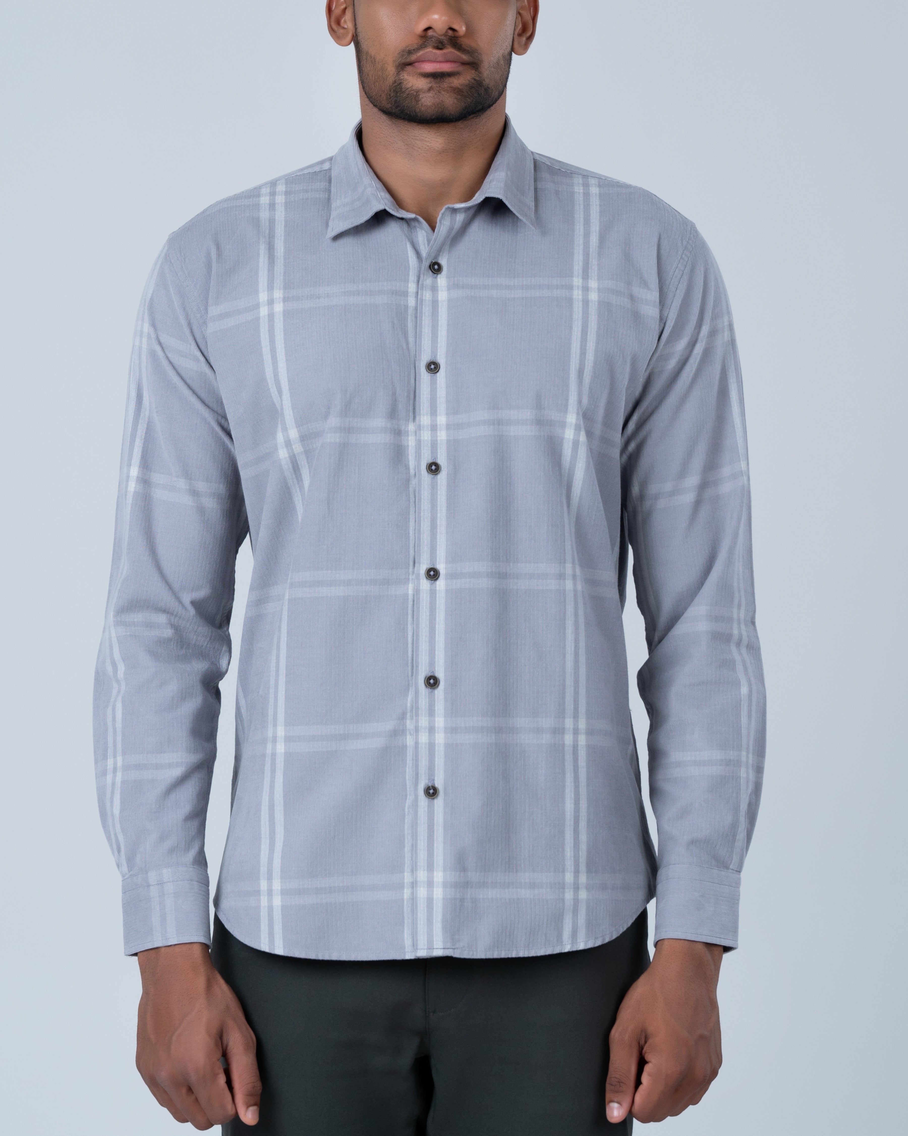 Vantage Casual Cotton Rich Corduroy Relax Fit Long Sleeve Men's Shirt