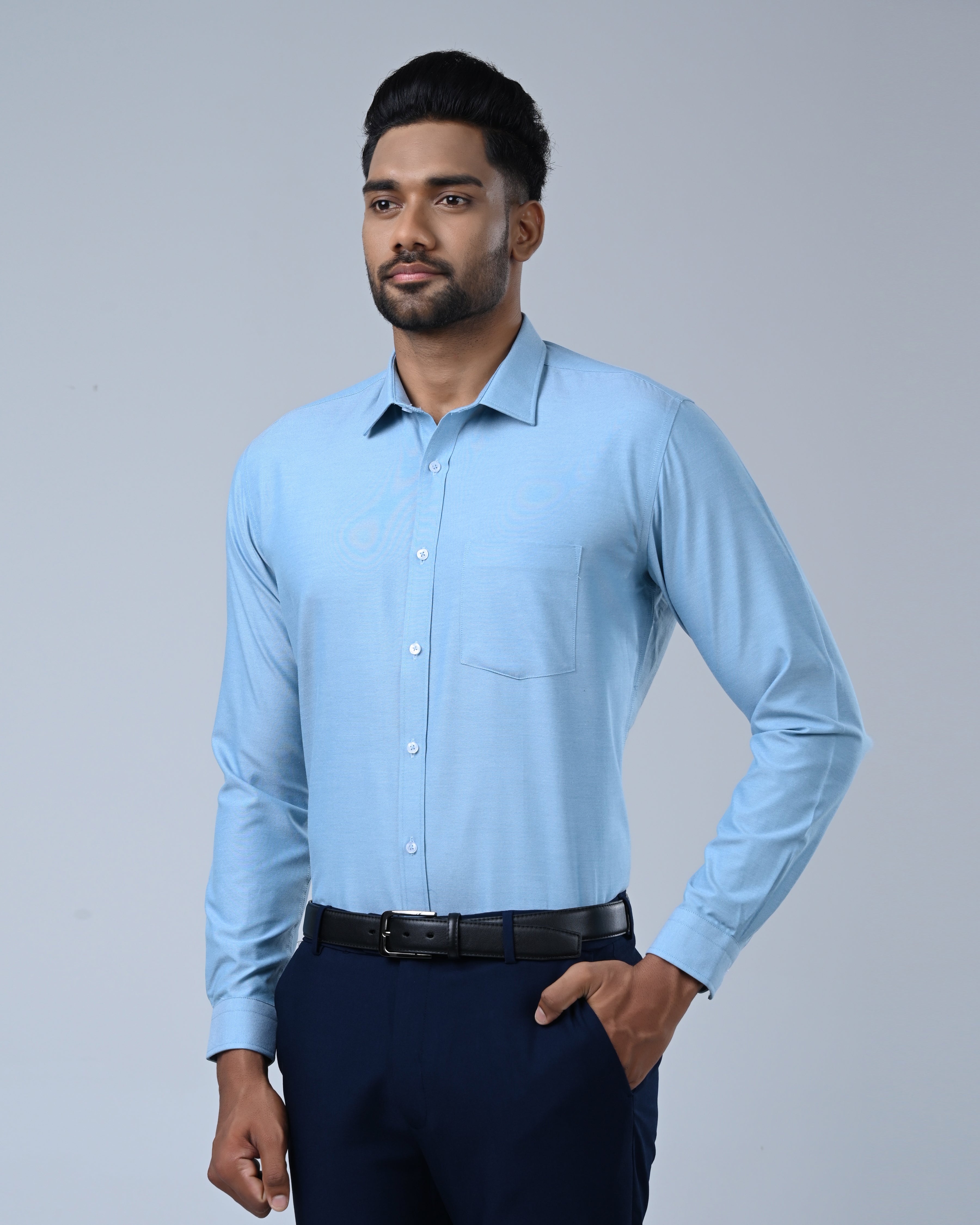 Vantage Business Oxford Slim Fit Long Sleeve Mens Shirt