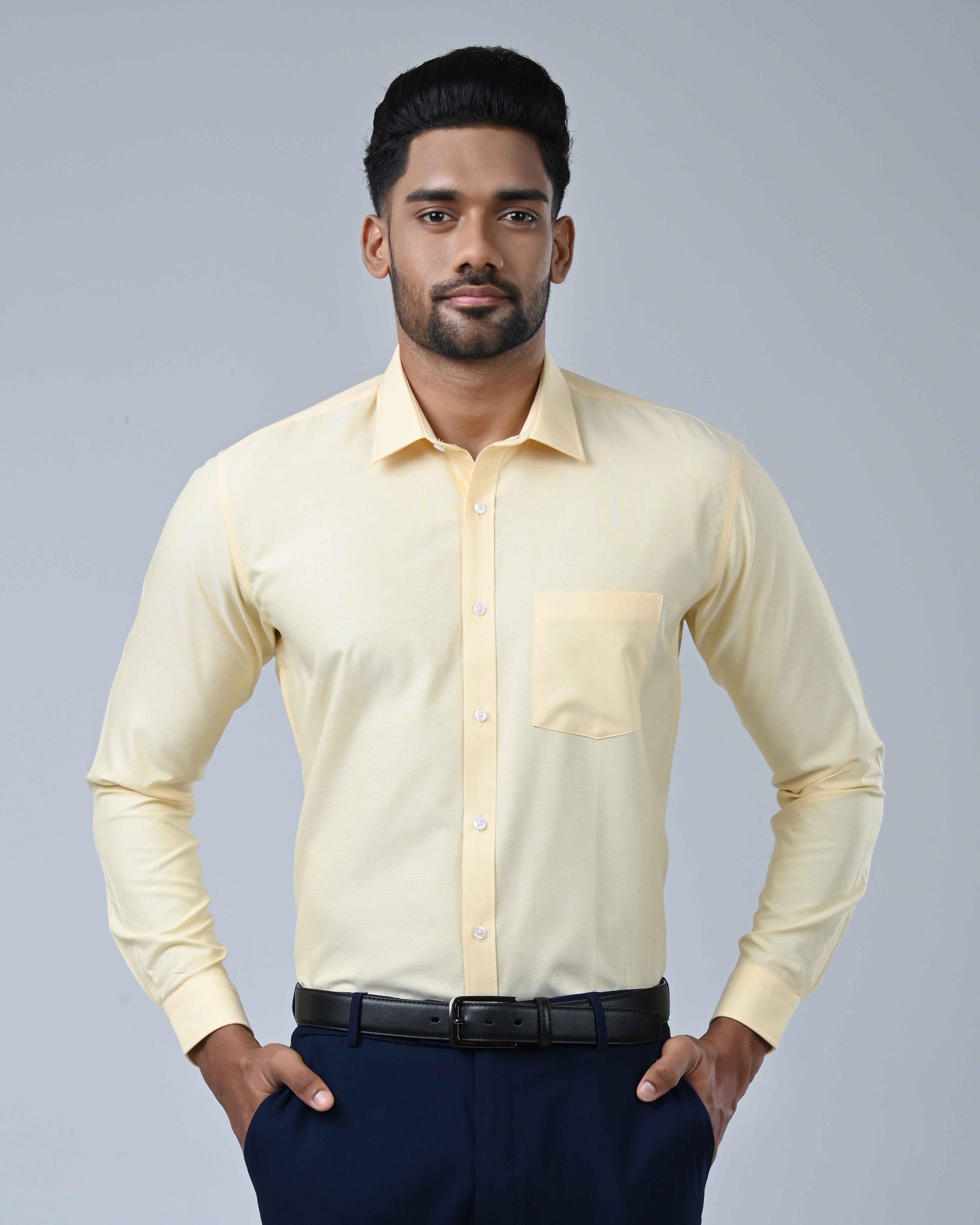 Vantage Business Oxford Slim Fit Long Sleeve Mens Shirt