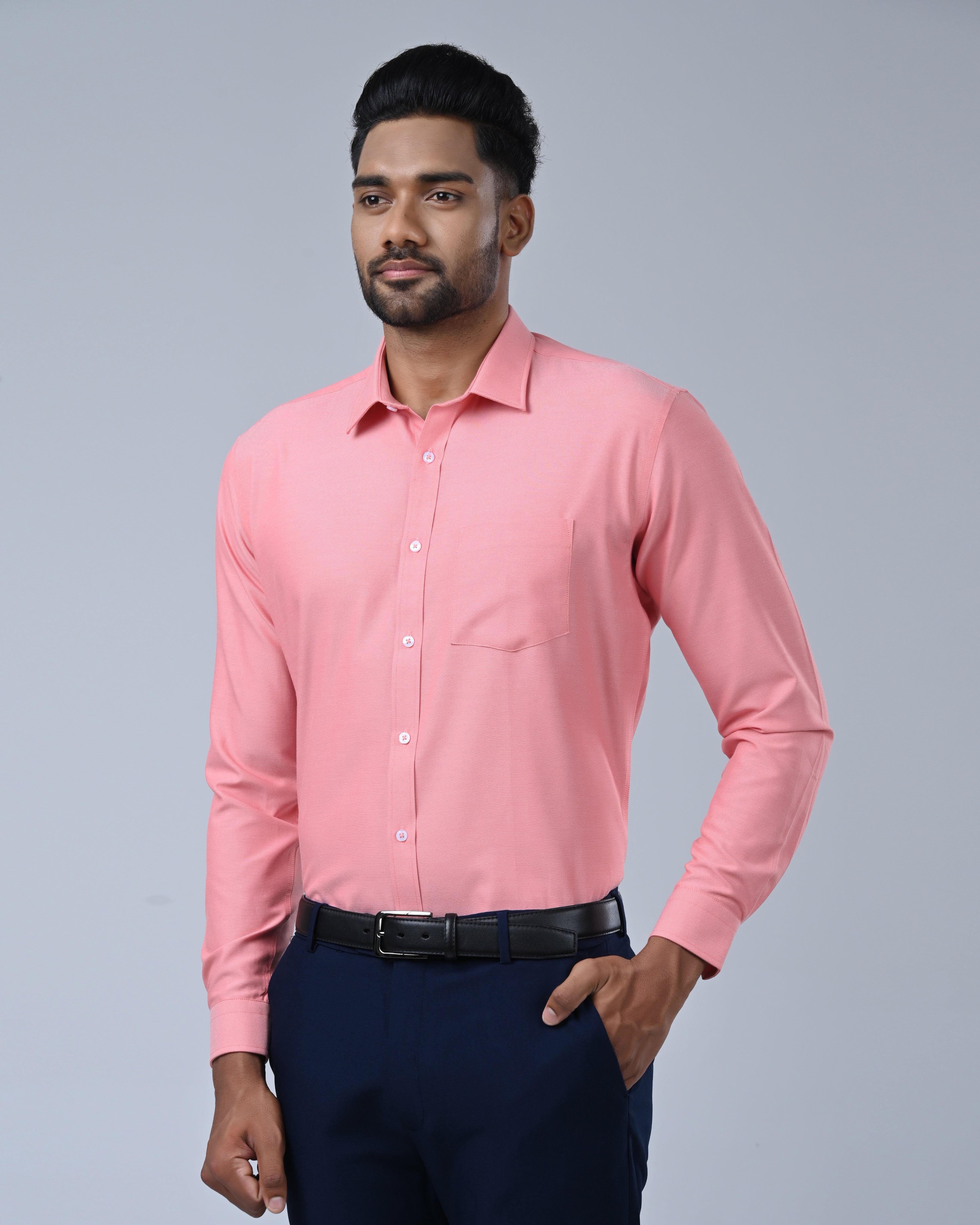 Vantage Business Oxford Slim Fit Long Sleeve Mens Shirt
