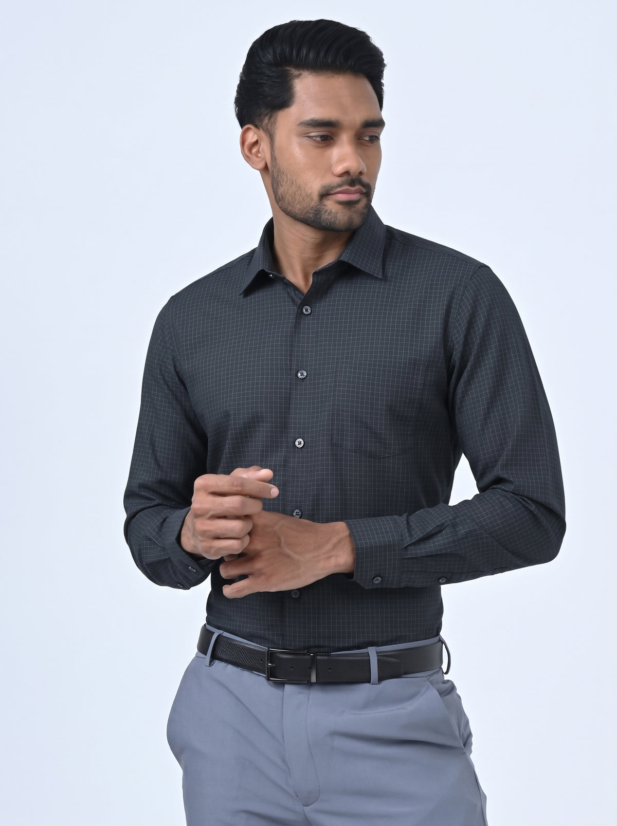 Vantage Ceremony Slim Fit Cotton Long Sleeve Dobby Men’s Shirt