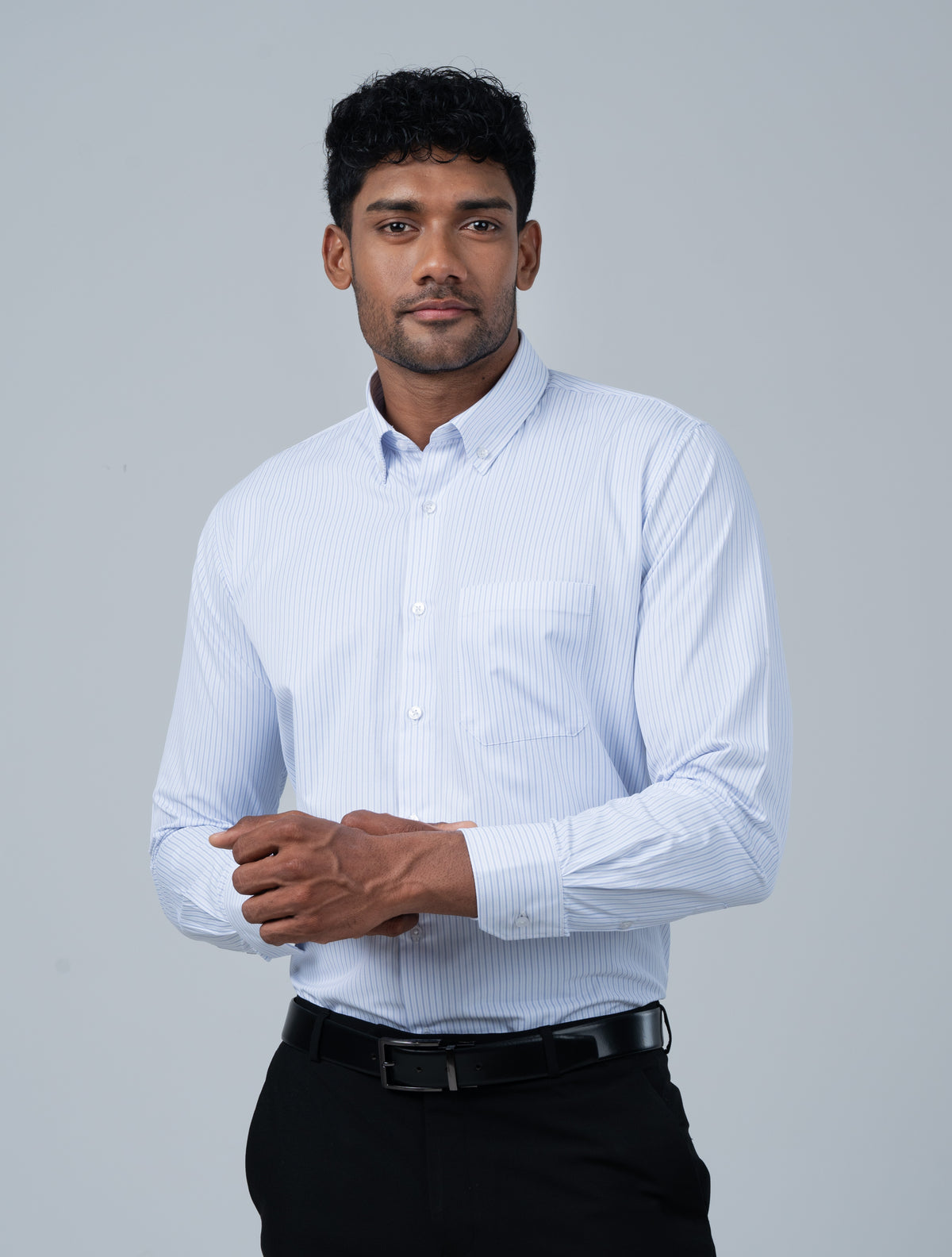 Vantage Uber Cotton Stripe Men’s Shirt – Regular Fit Long Sleeve