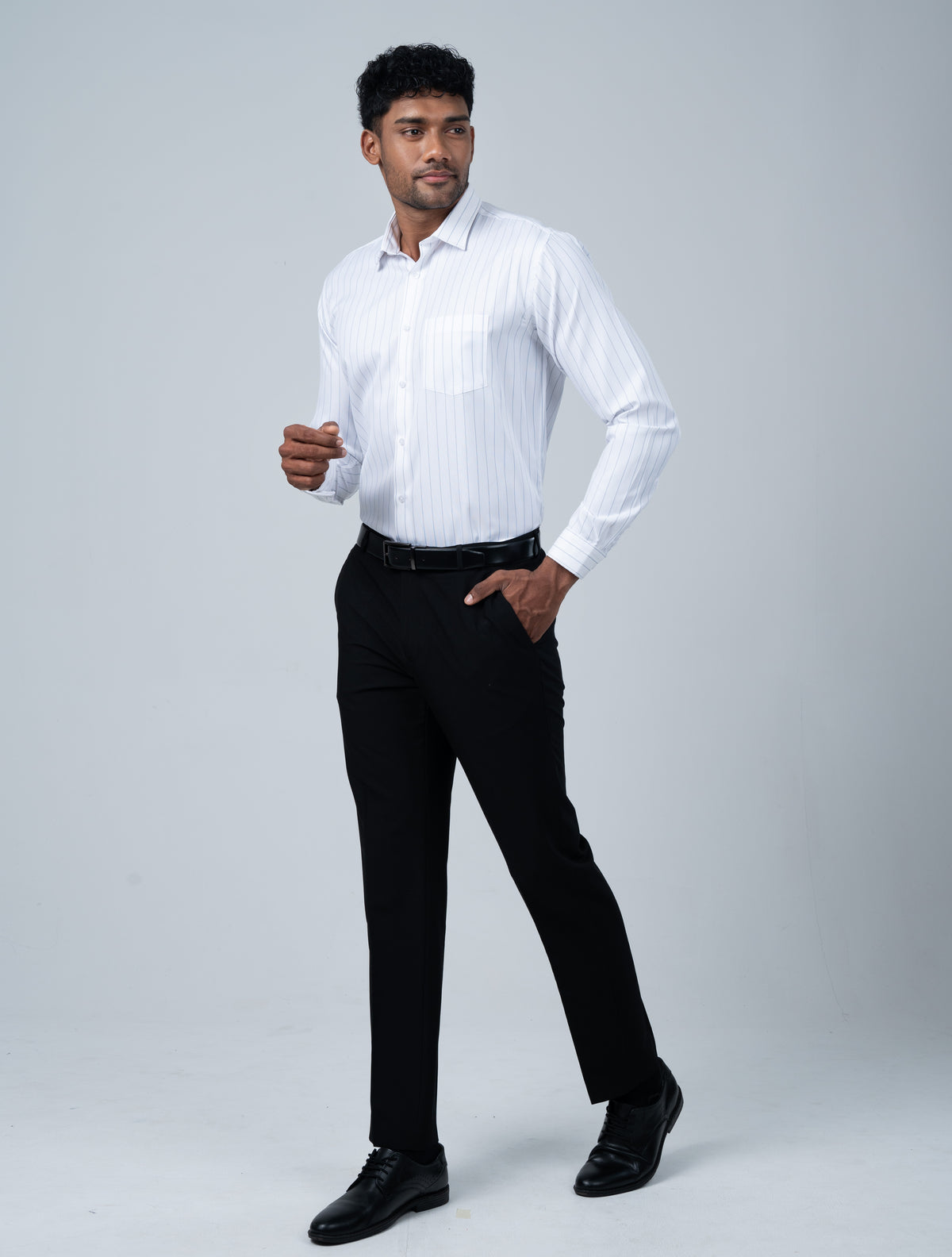 Vantage Business Slim Fit Long Sleeve Stripe Men’s Shirt