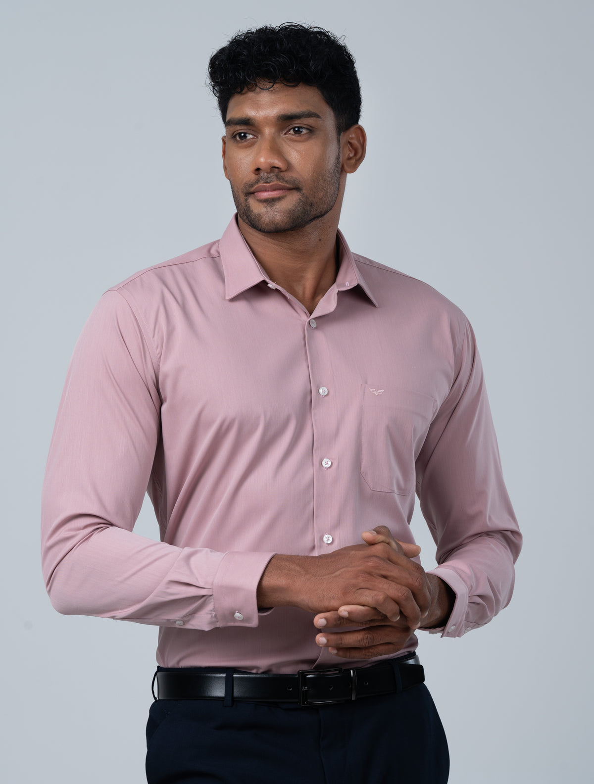 Vantage Blue Premium Modal Stretch Fabric Men’s Shirt – Slim Fit Long Sleeve