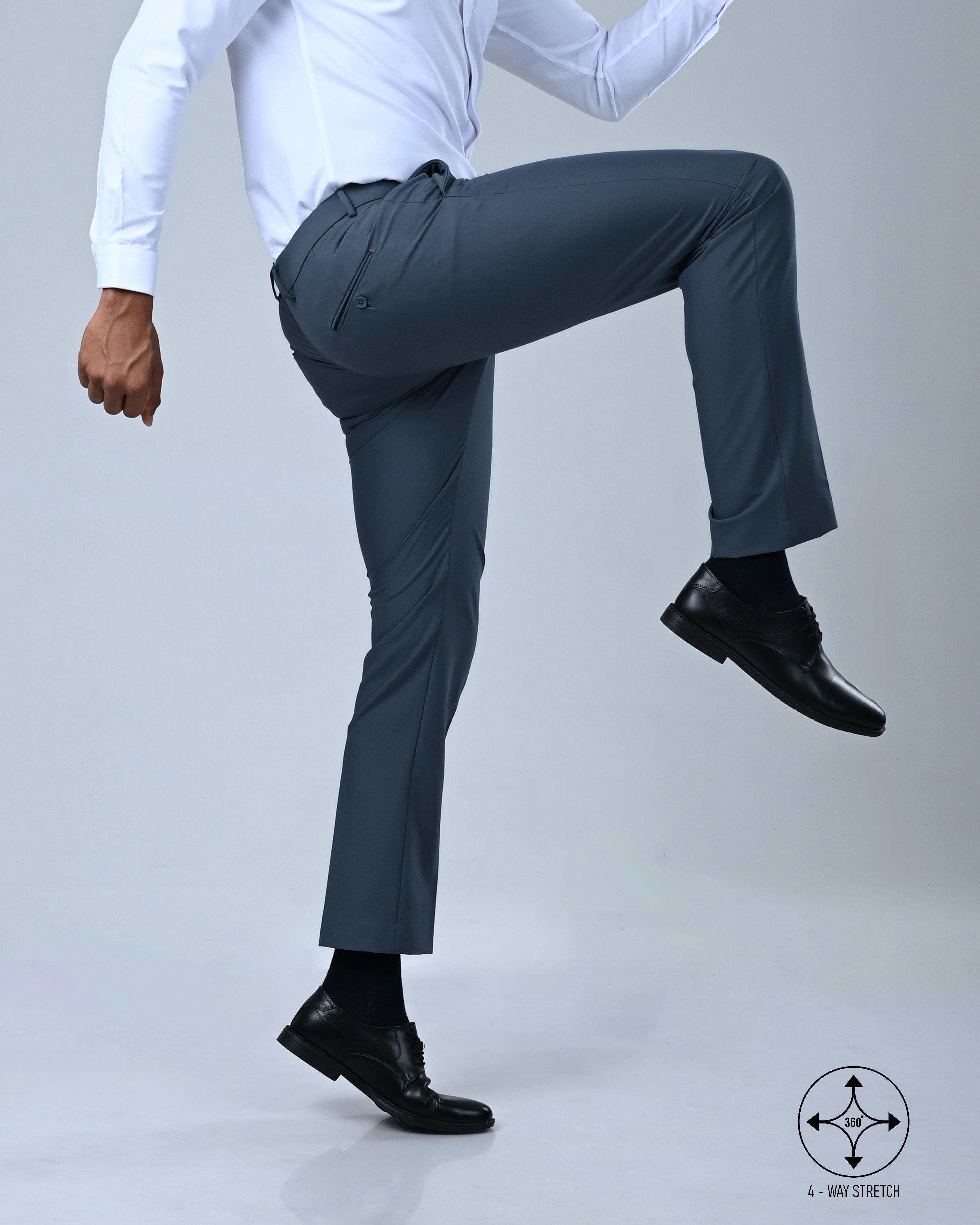 Vantage Blue 4 way Stretch Mirage Blue Formal Wear Trouser