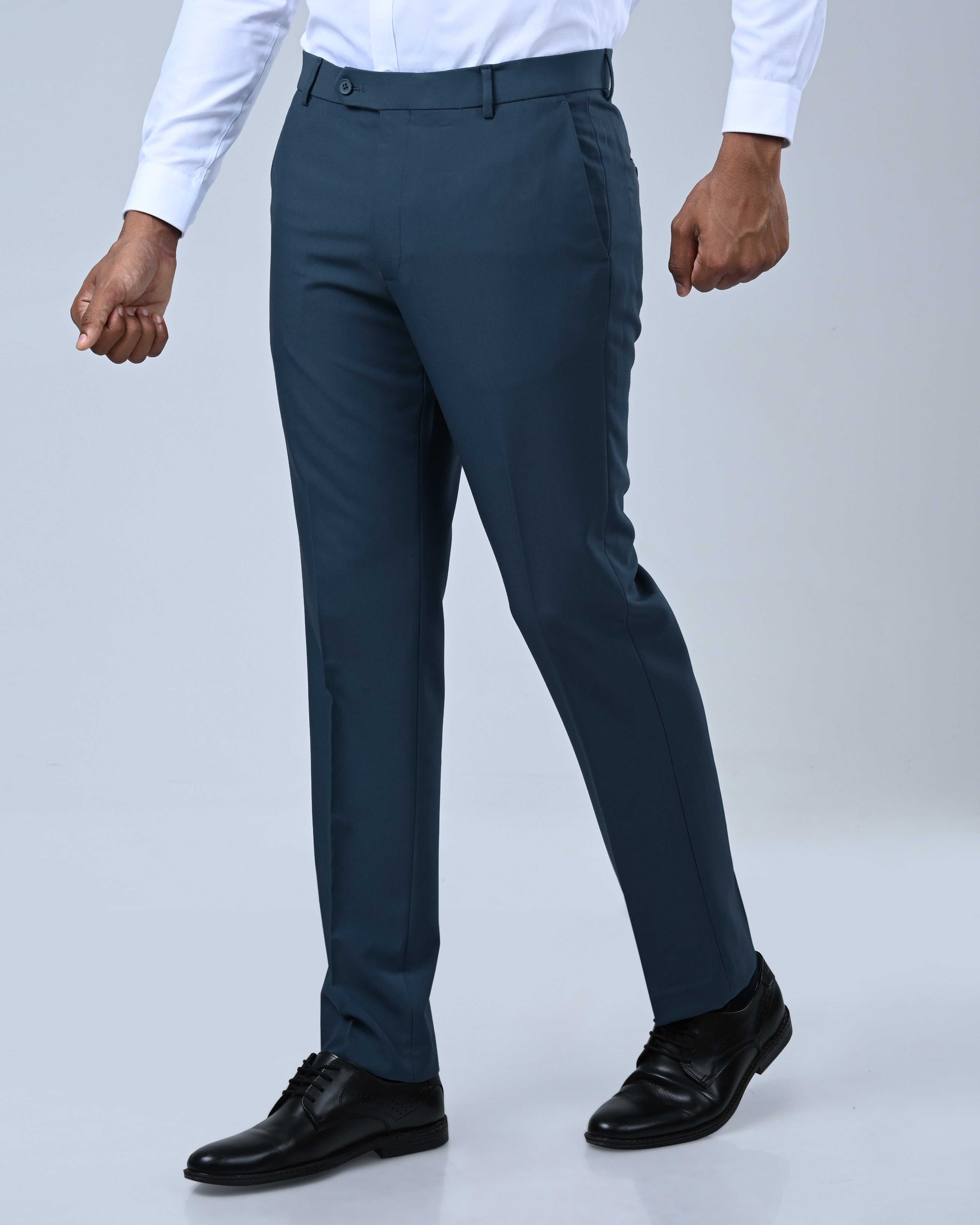 Vantage Blue 4 way Stretch Teal Blue Formal Wear Trouser