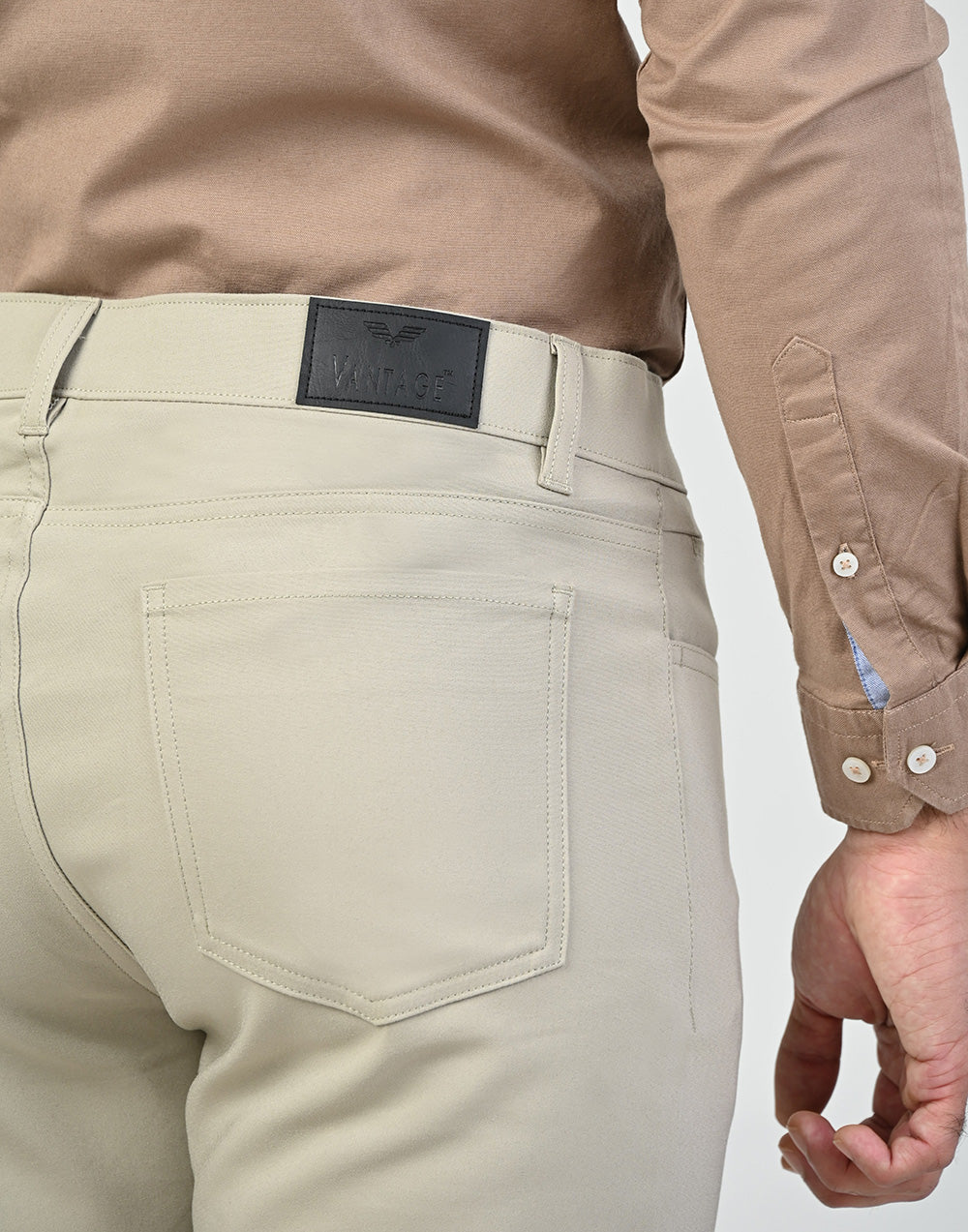 Vantage Men’s Slim Fit 5 Pocket Casual Pant Jet Black