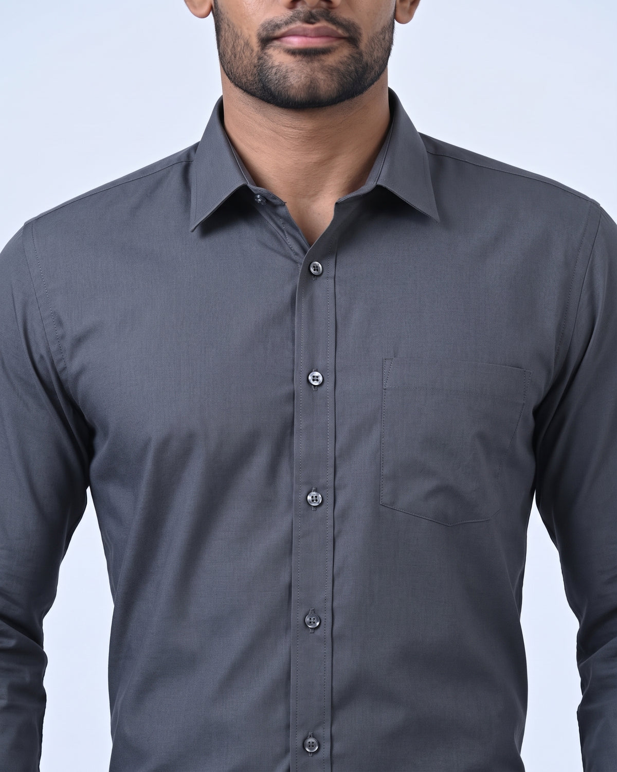 Ebony Formal Slim Fit Long Sleeve Mens Shirt