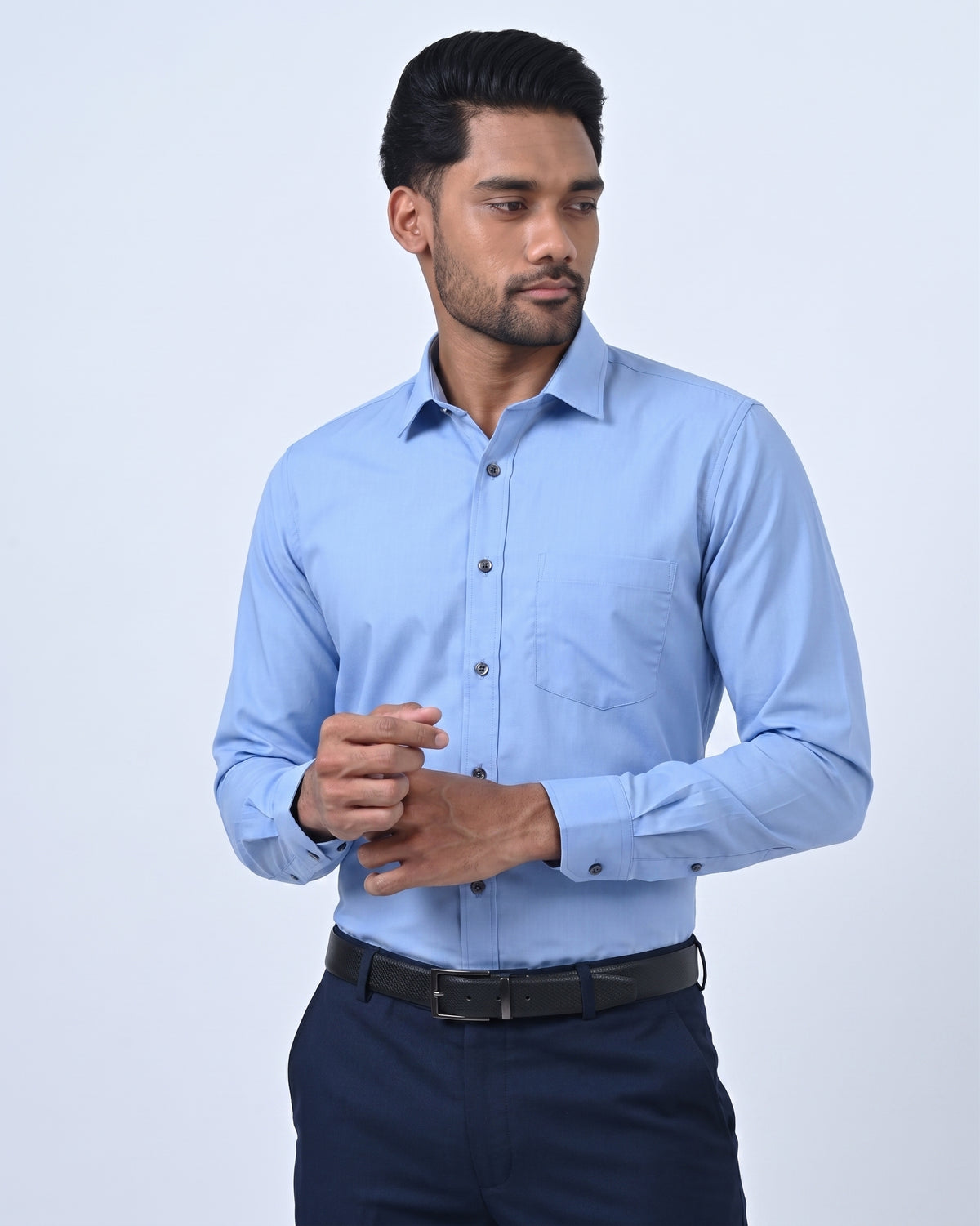 Ebony Formal Slim Fit Long Sleeve Mens Shirt