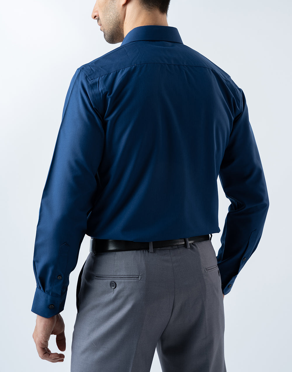 Mens Long Sleeve Dark Blue Formal Shirt – Vantage