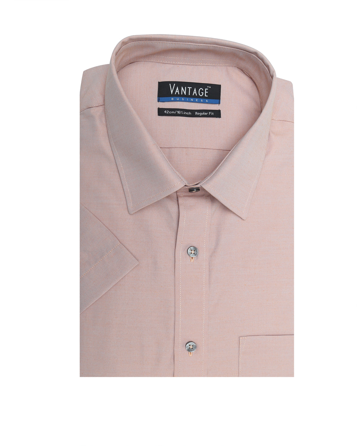 Vantage Men’s Business Shirt – Regular Fit Short Sleeve