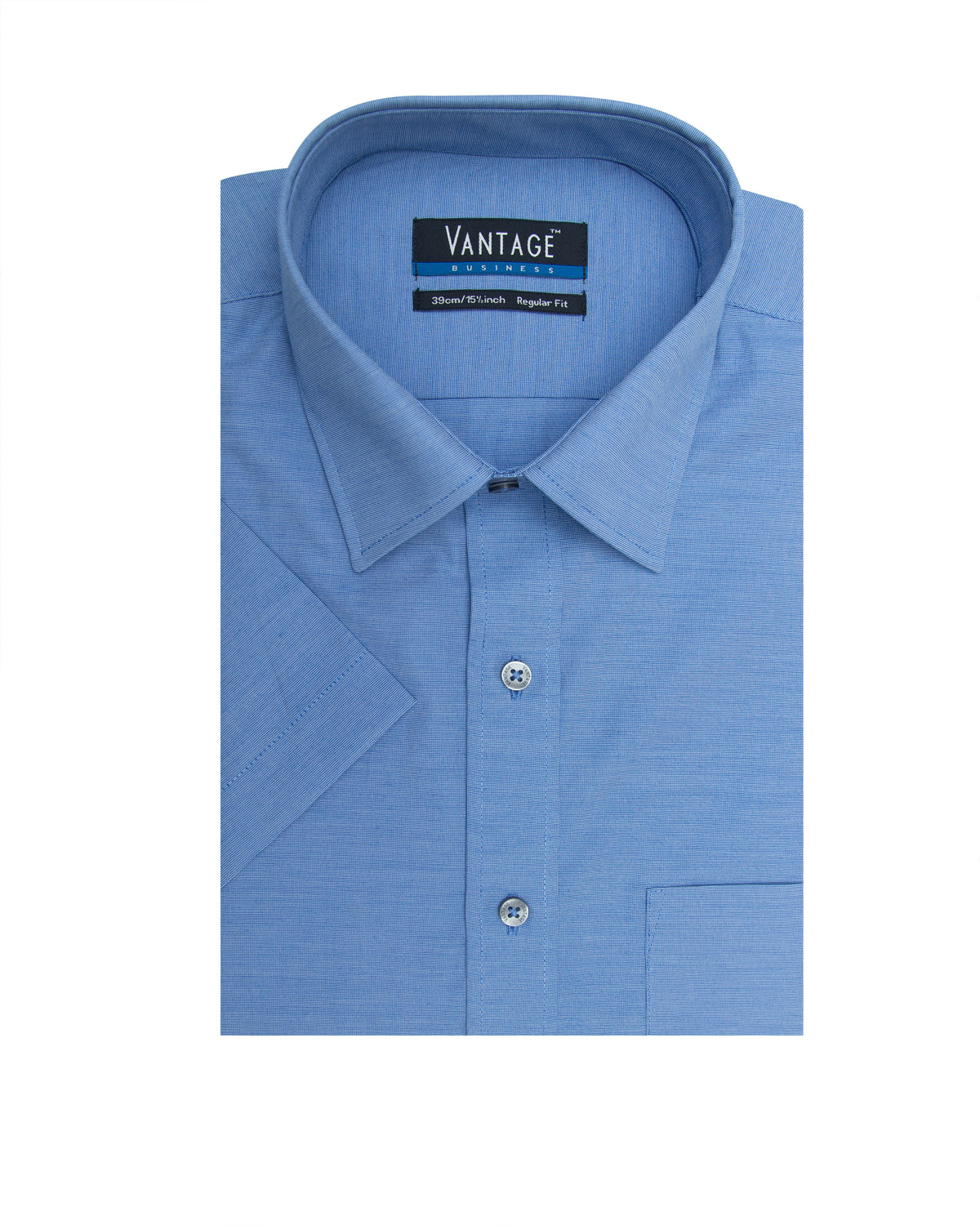 Vantage Men’s Business Shirt – Regular Fit Short Sleeve