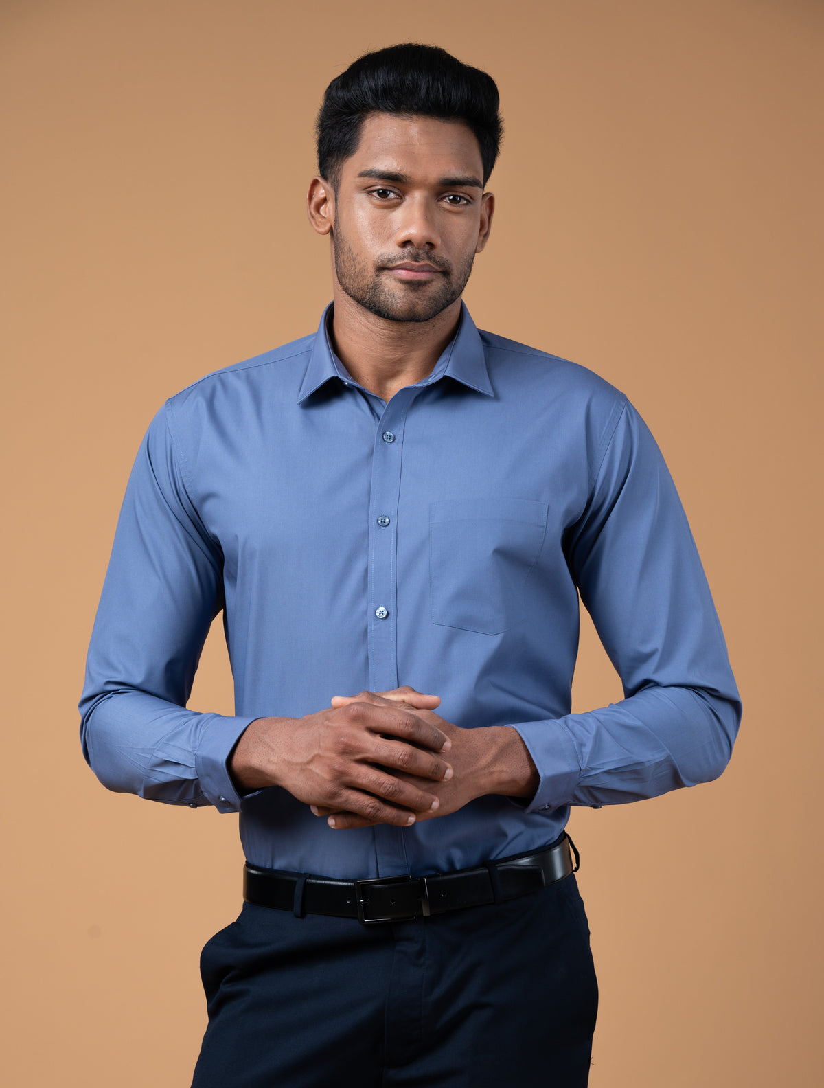 Ebony Formal Slim Fit Long Sleeve Mens Shirt