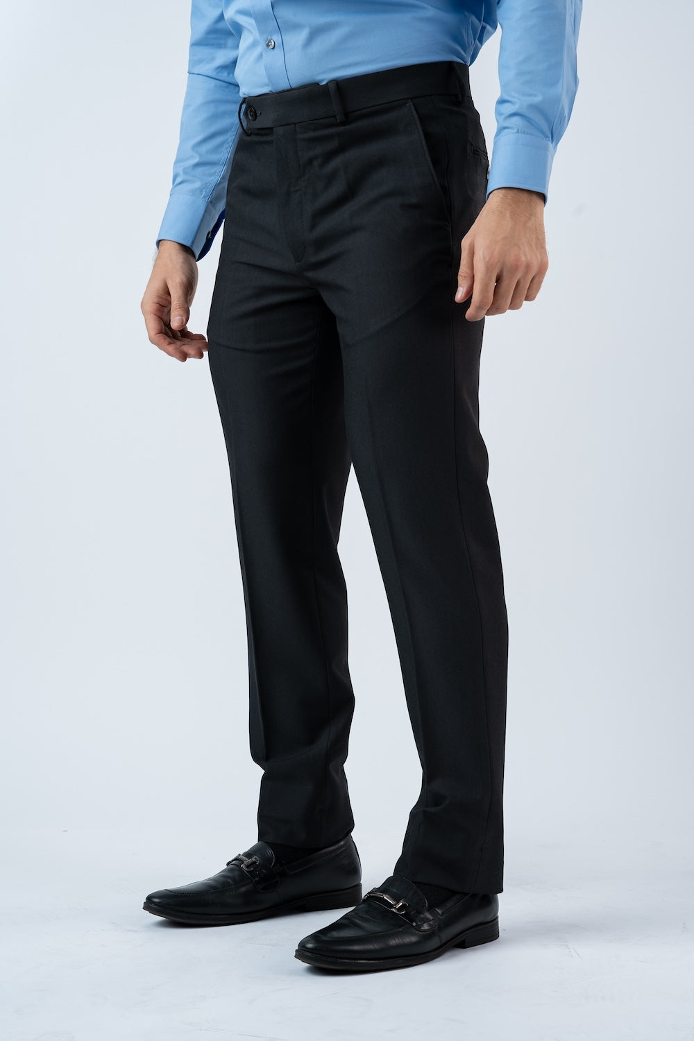 Vantage Blue 4 way Stretch Grey Formal Wear Trouser