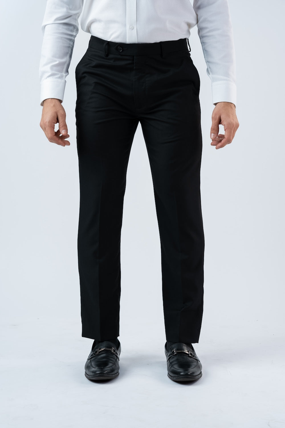 Ebony Mens  Ultra Slim Fit Black Formal Wear  Trouser