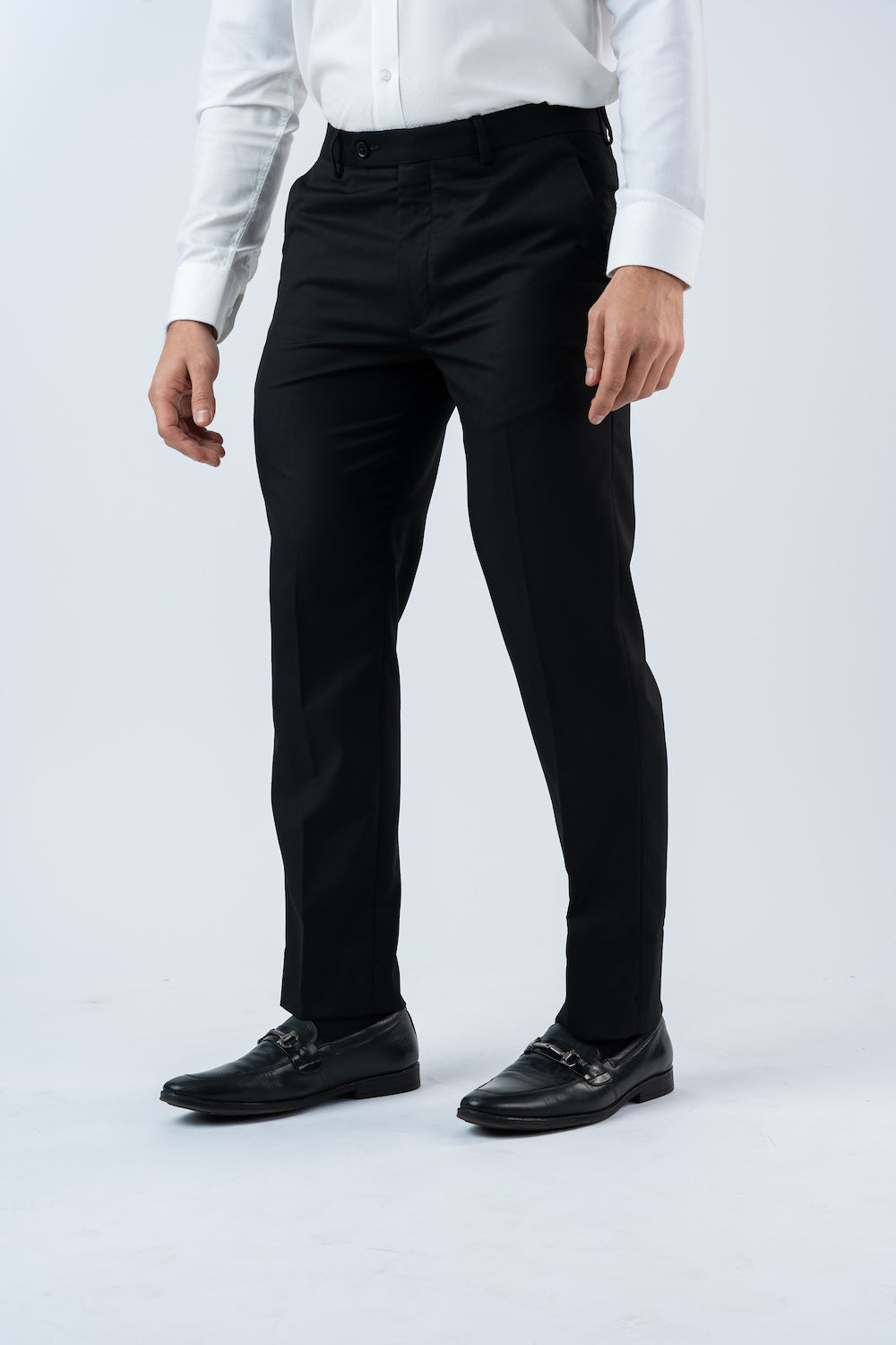 Ebony Mens  Ultra Slim Fit Black Formal Wear  Trouser