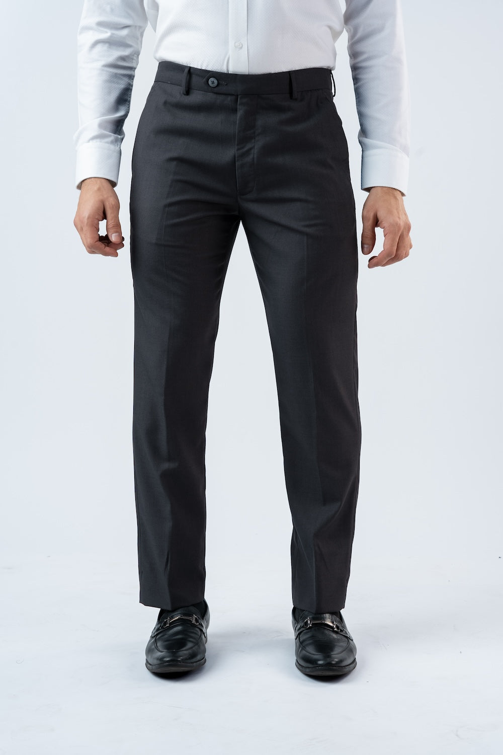Vantage Mens  Ultra Slim Fit Grey Formal Wear  Trouser