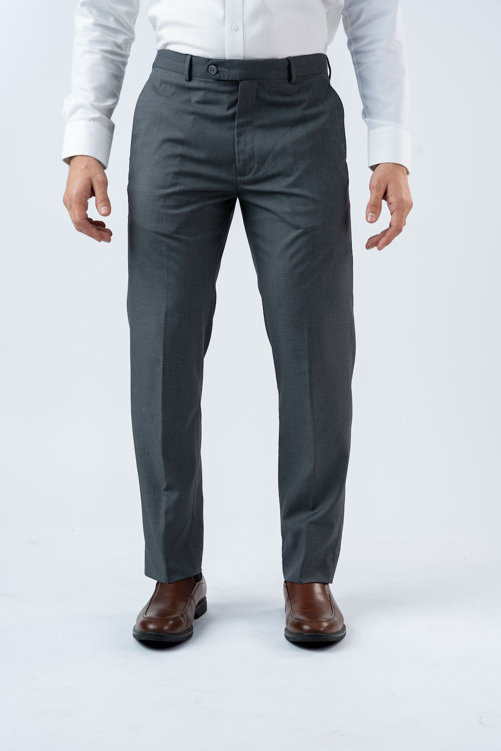 Vantage Mens  Ultra Slim Fit Ash Formal Wear  Trouser