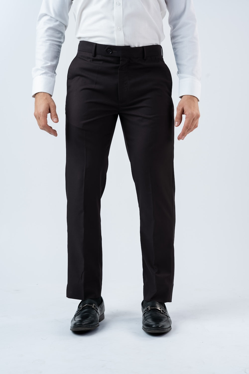 Vantage Mens  Ultra Slim Fit Brown Formal Wear  Trouser